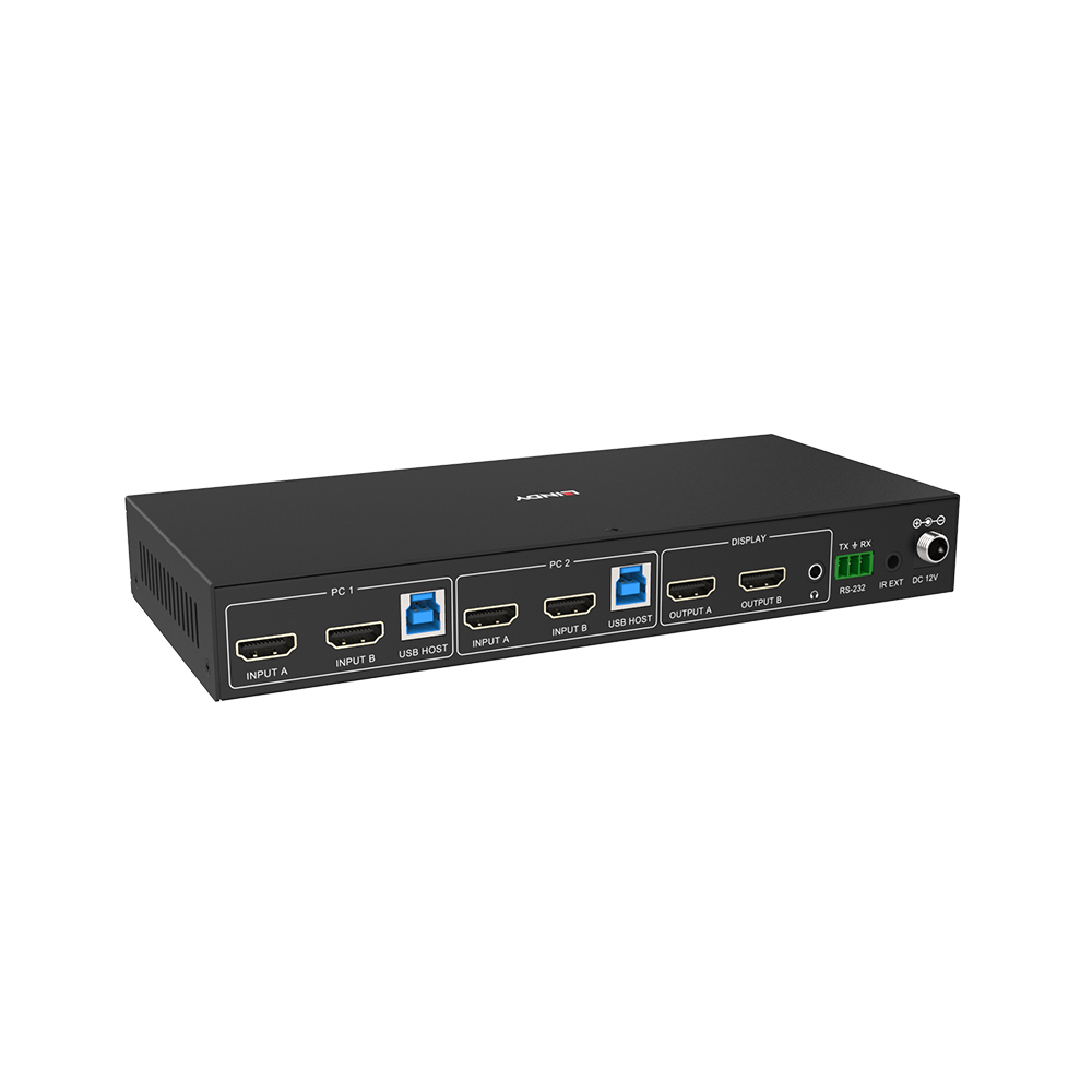 2 Port Dual Head HDMI® 4K60, USB 3.0 KVM Switch