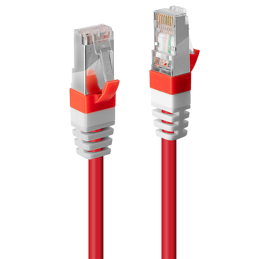 Câble réseau Rouge Cat.6A S/FTP LSZH, 0.5m