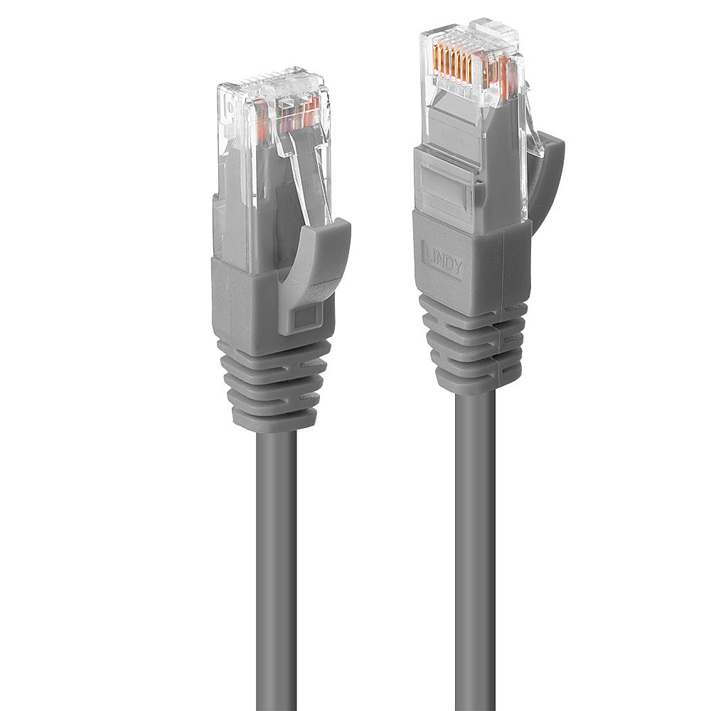 Câble réseau Gris Cat.6 U/UTP LSZH, 7.5m RJ45, M/M, 250MHz, 100% Cuivre, 26AWG