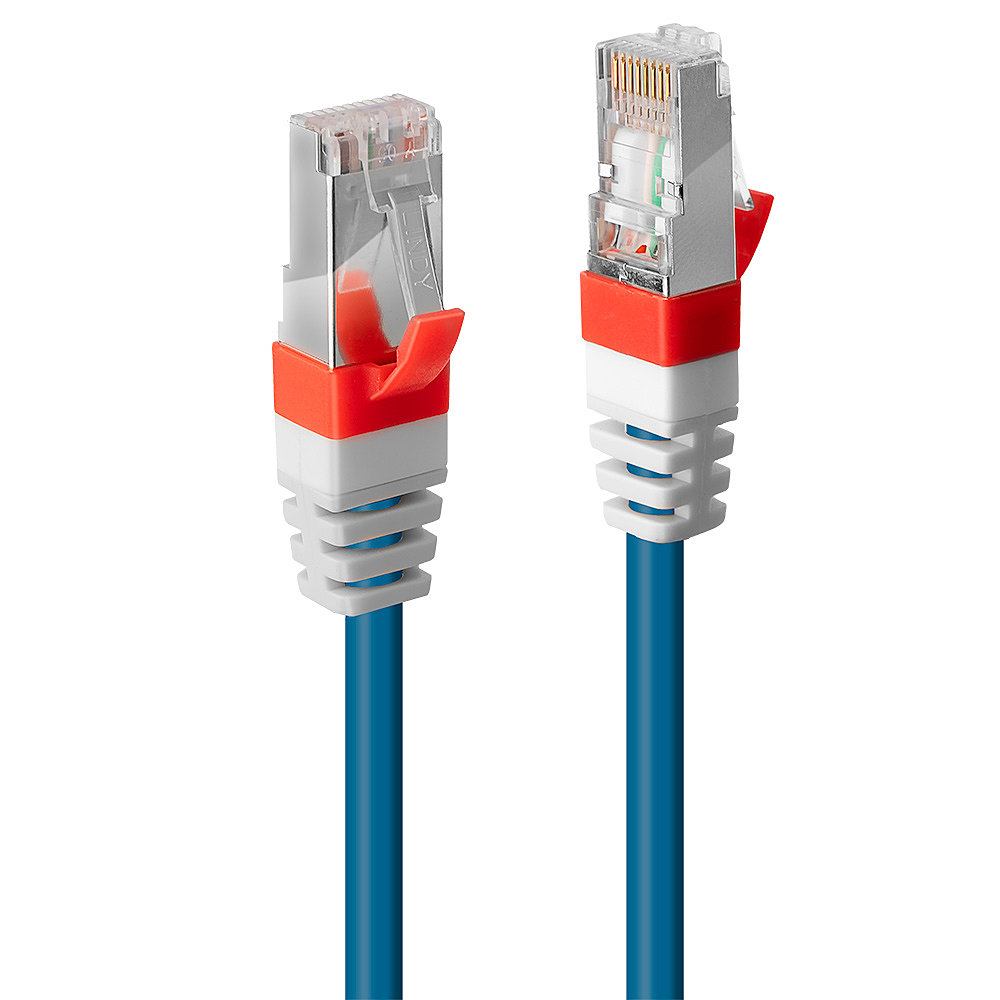 Câble réseau Bleu Cat.6A S/FTP LSZH, 15m RJ45, M/M, 500MHz, 100% cuivre, 26AWG