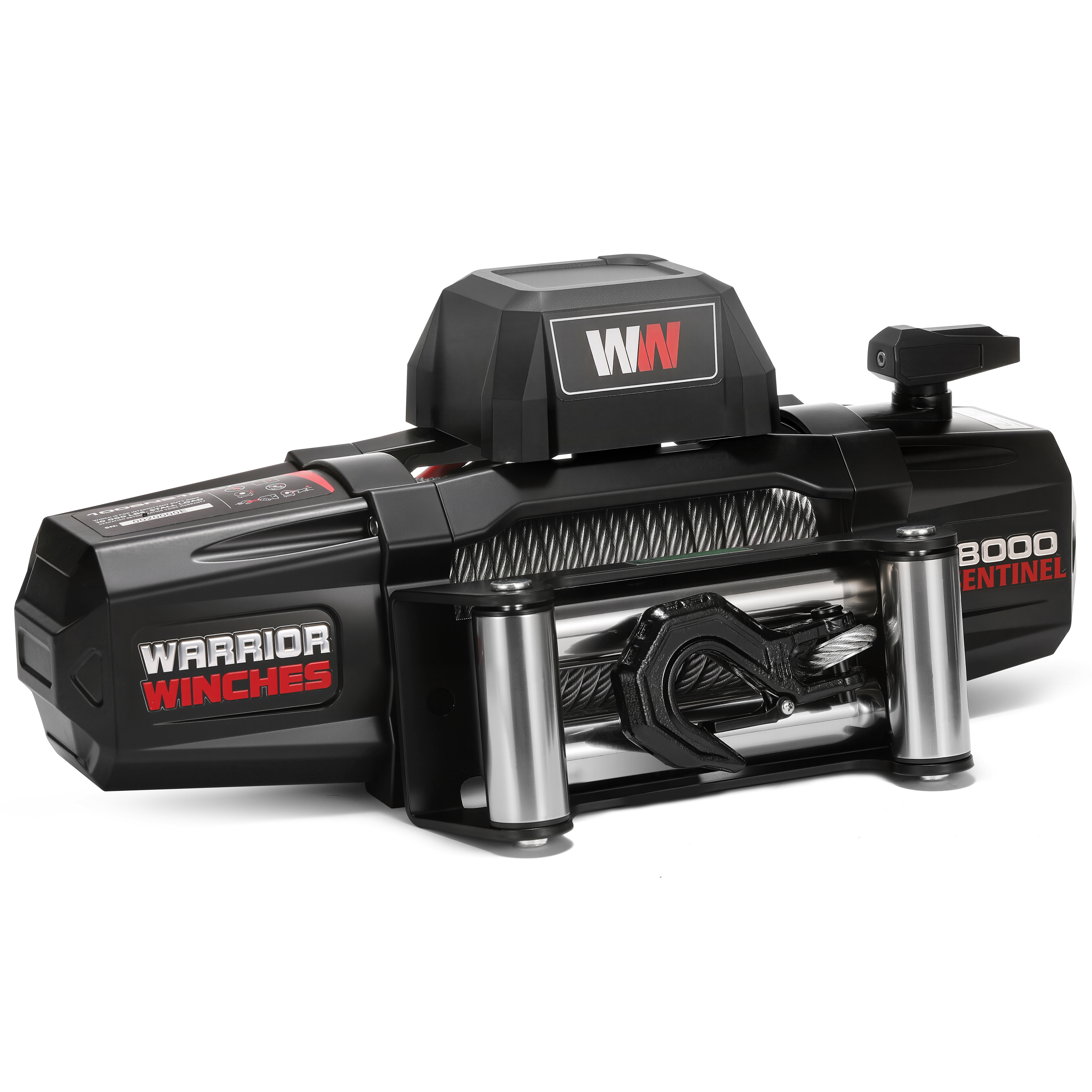 [800SNS12-CAD] Sentinel 8,000lbs Electric Winch - Steel Cable