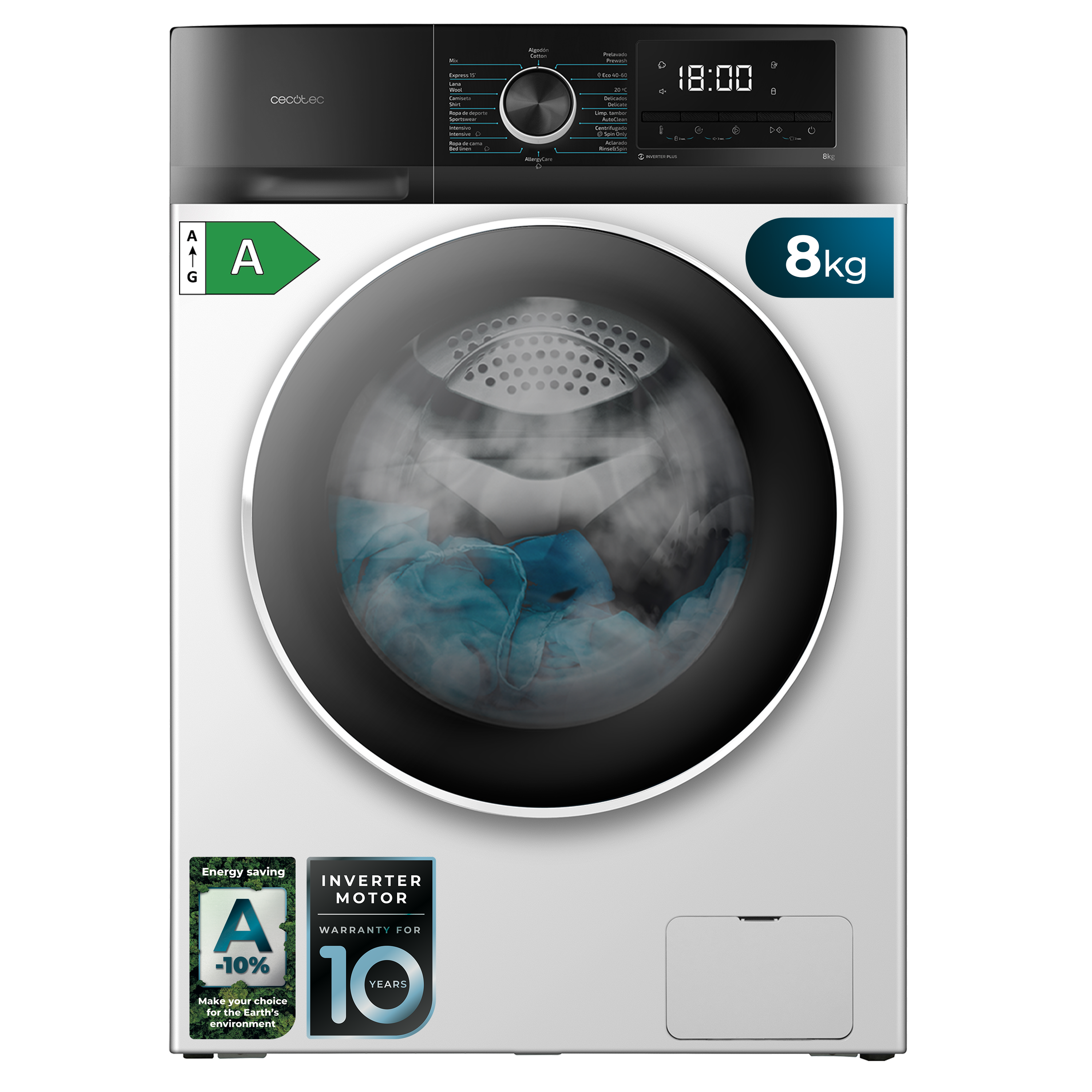 Lavadora Bolero DressCode 8500 Inverter A