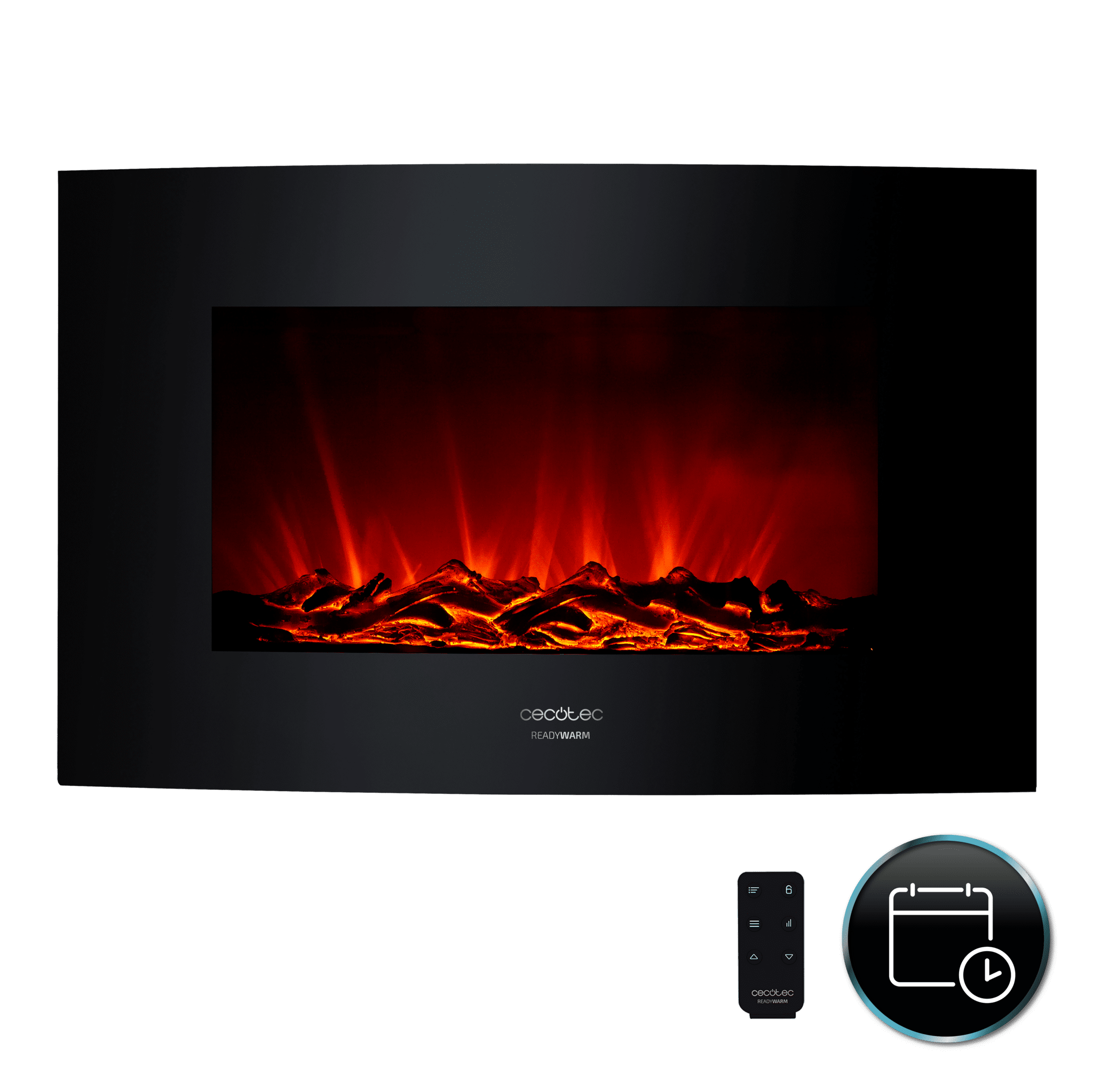 Chimenea electrica decorativa de pared Ready Warm 3500 Curved Flames