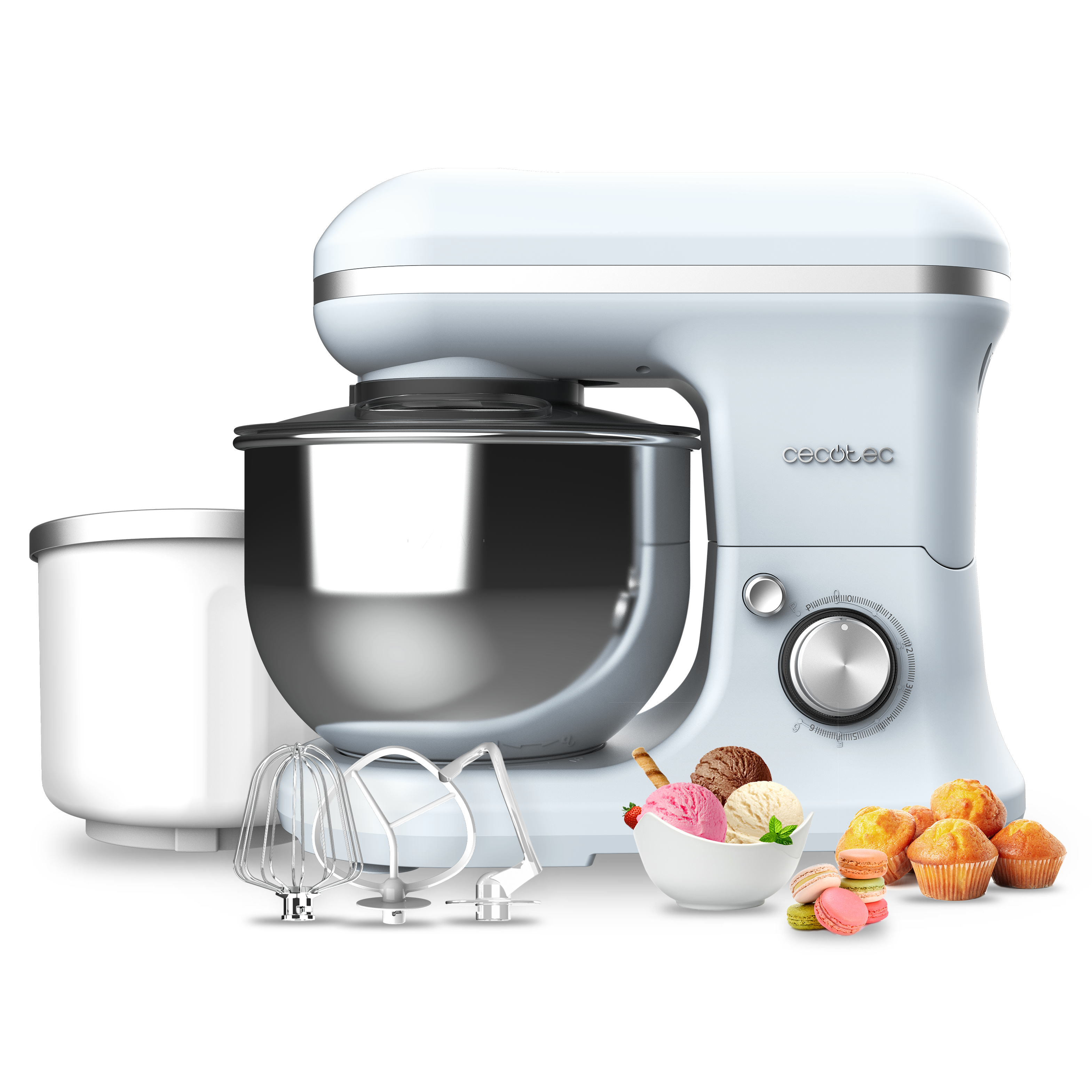 Batidora Amasadora Cecomixer Merengue 5L 1200 Ice-Cream Blue