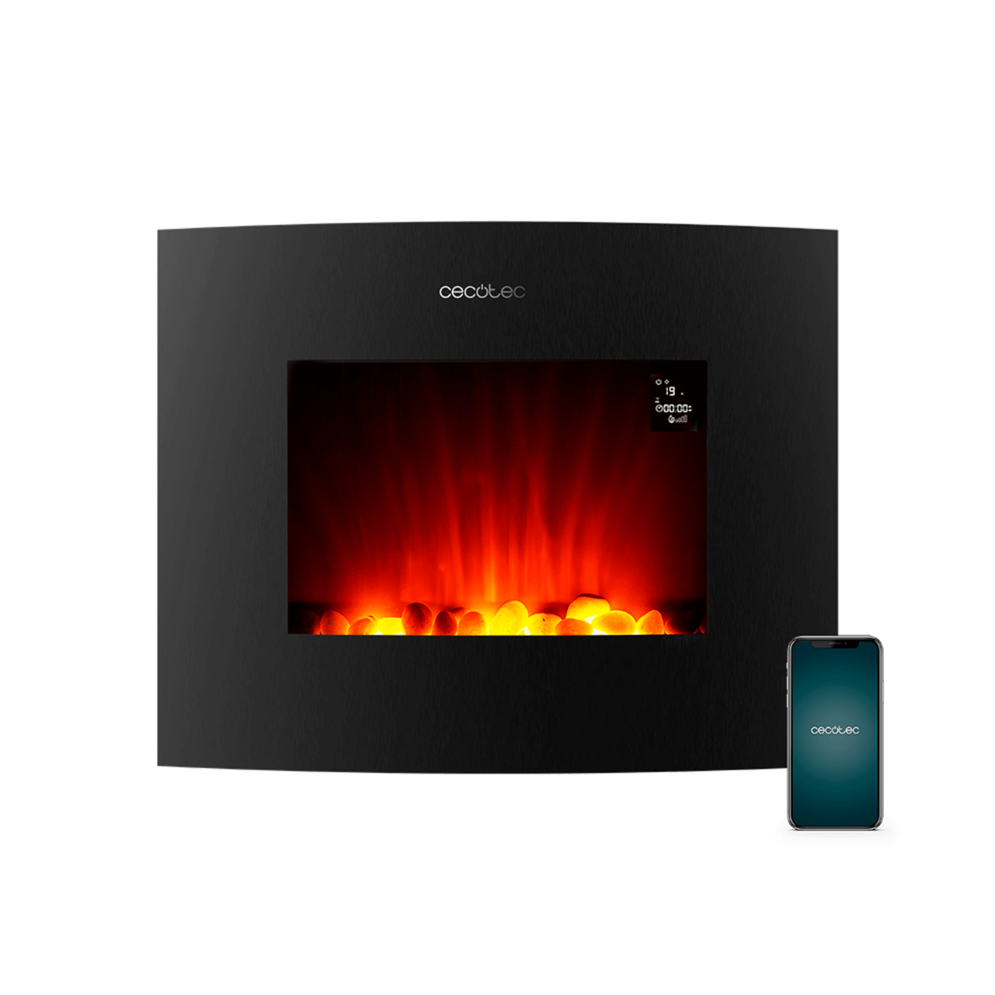 Chimenea eléctrica ReadyWarm 2650 Curved Flames Connected