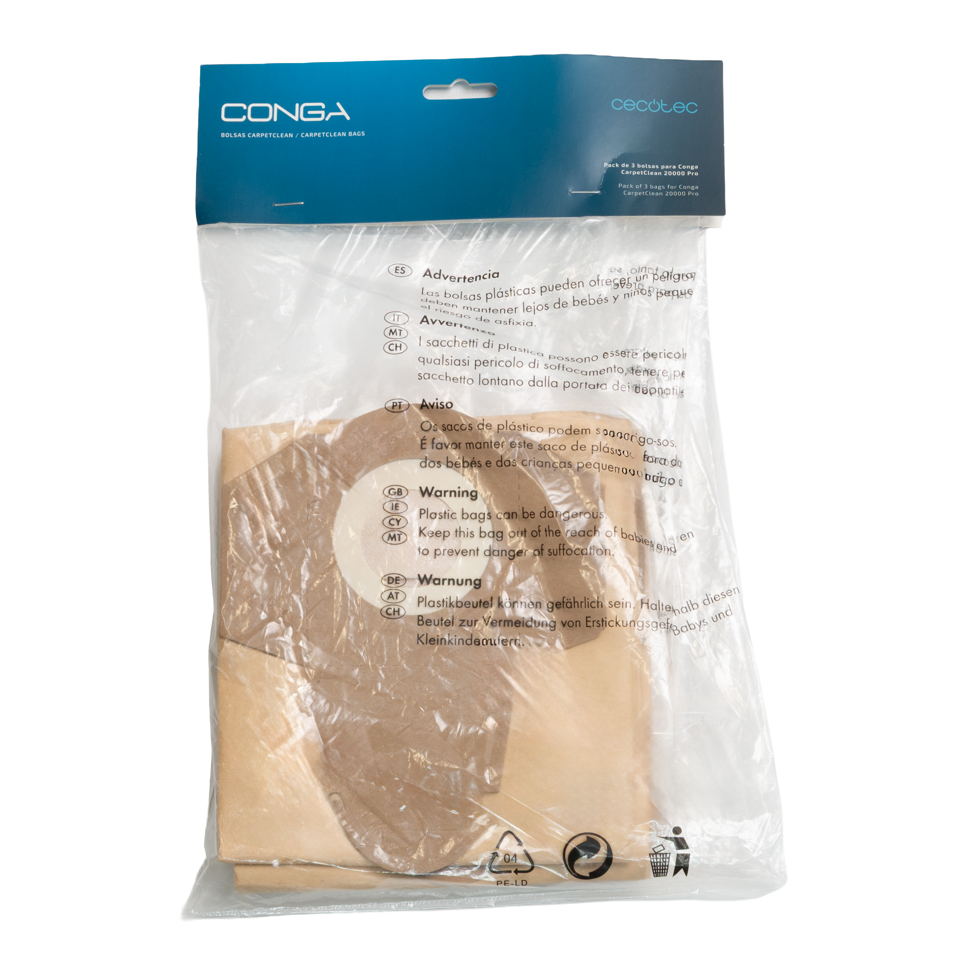 Pack de 3 bolsas para Conga CarpetClean 20000 Pro