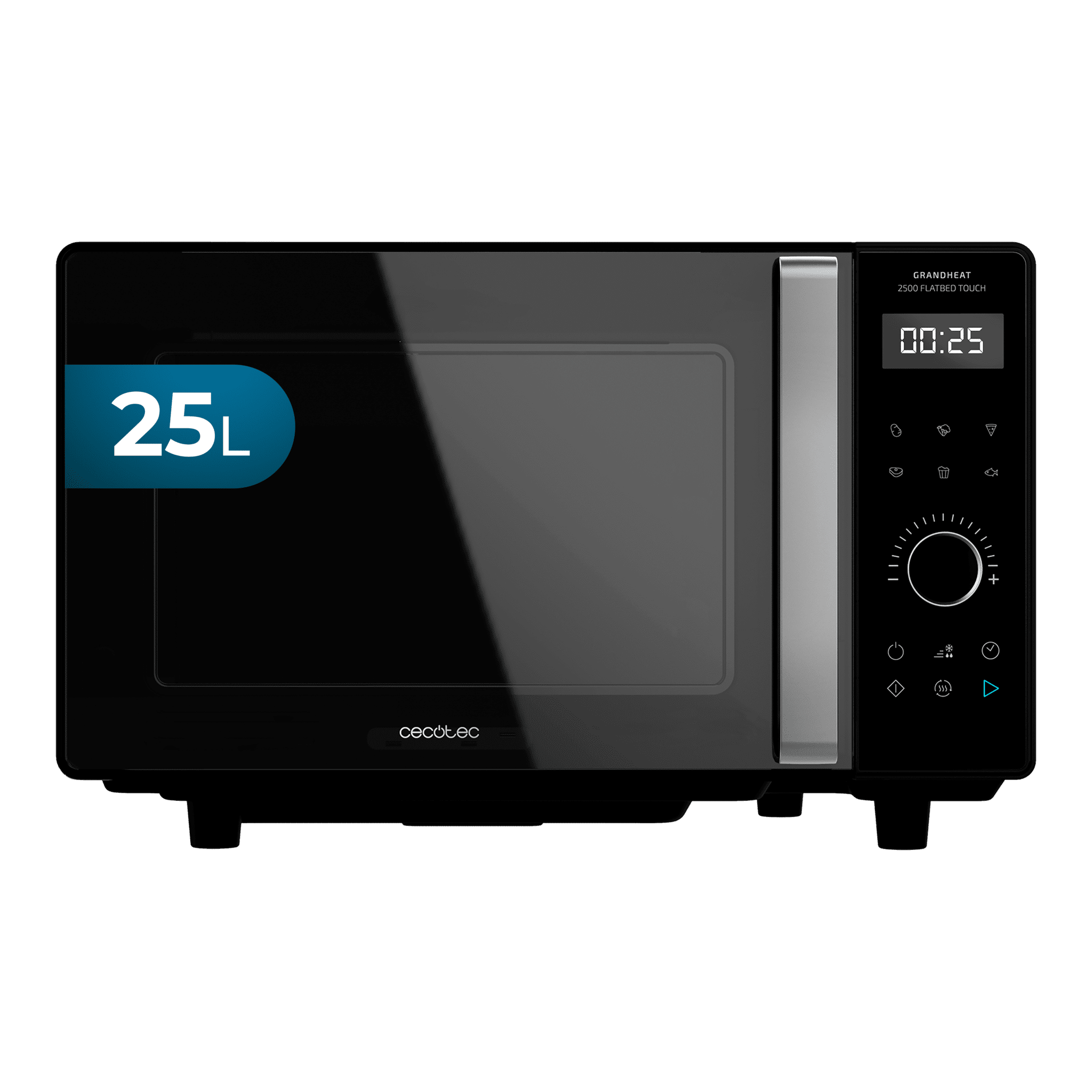Microondas Sin Plato Grandheat 2500 Flatbed Touch Black