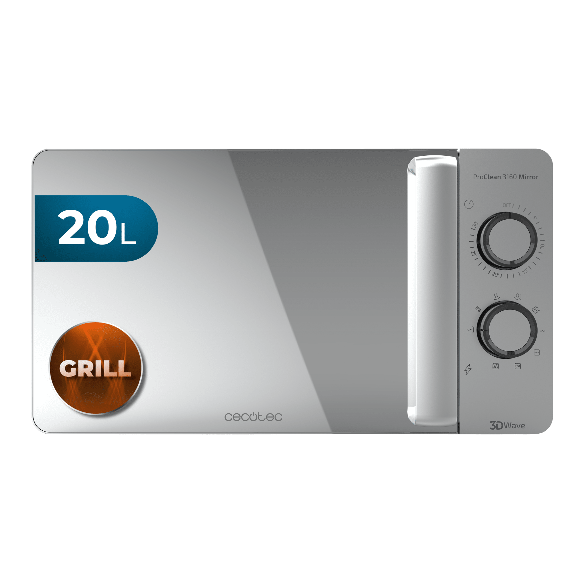 Microondas 20L Con Grill Proclean 3160 Mirror