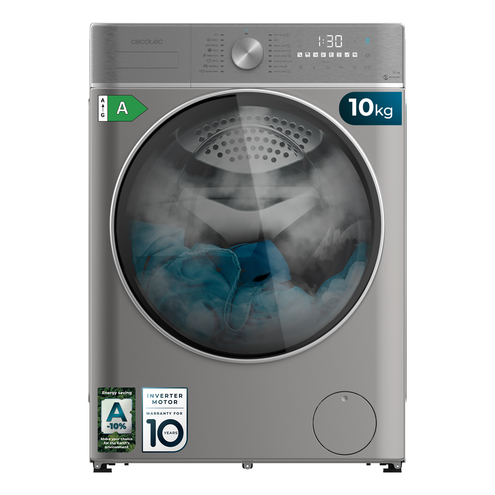 Lavadora Bolero DressCode 10800 Inverter Steel A
