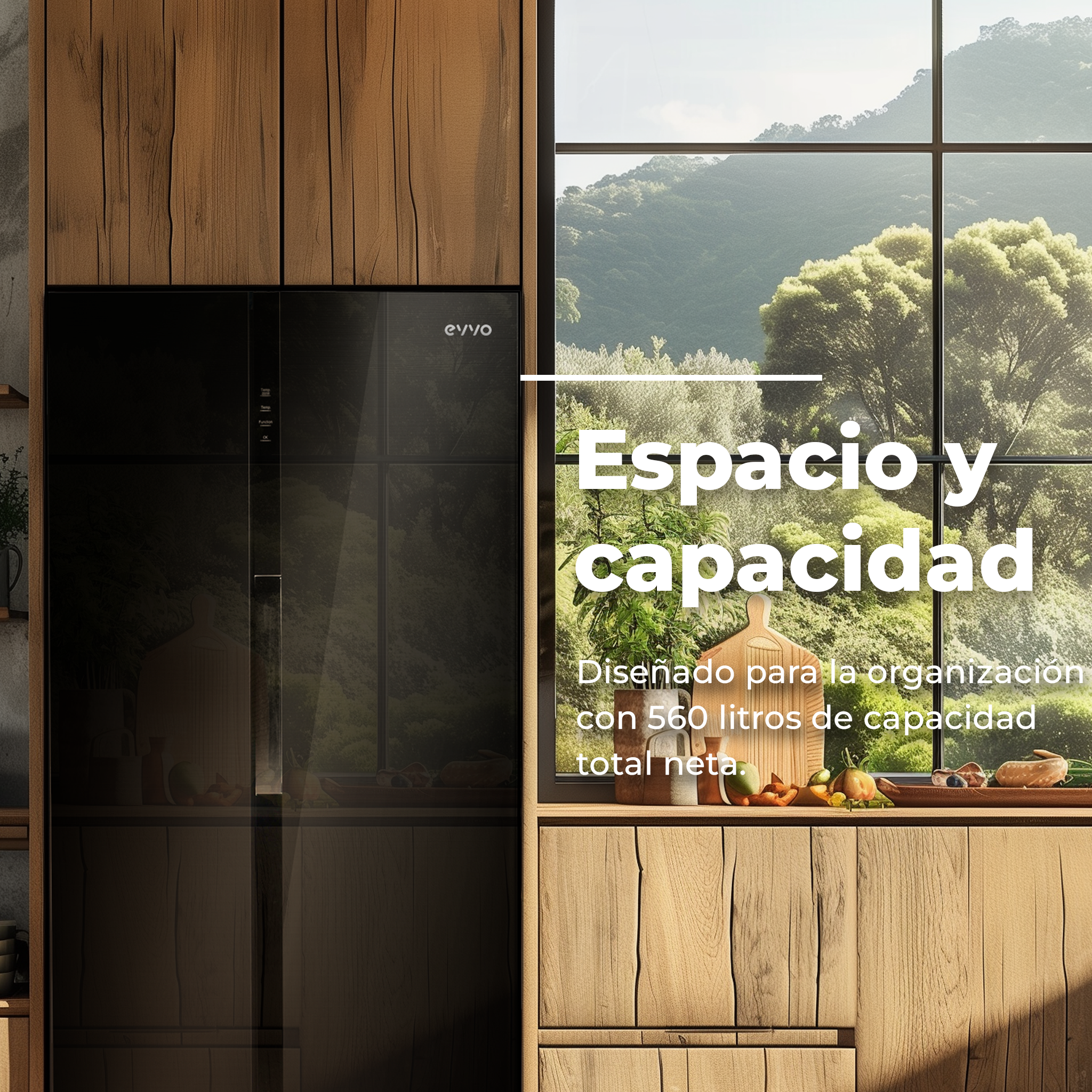 Frigorífico Americano EVVO F90B Glass | Envío, instalación y retirada RAEE gratis – foto detalle 4 Frigorífico Americano EVVO F90B Glass | Envío, instalación y retirada RAEE gratis – foto detalle 4