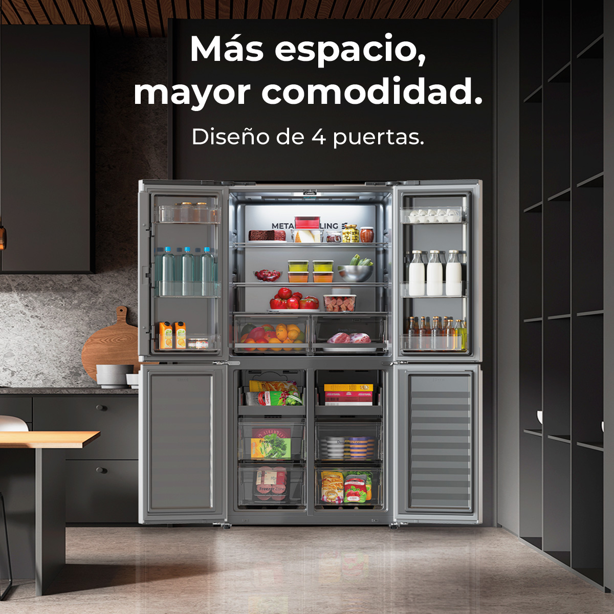 Bolero CoolMarket 4D 601 Black Glass E | Envío, instalación y retirada RAEE gratis – foto detalle 1