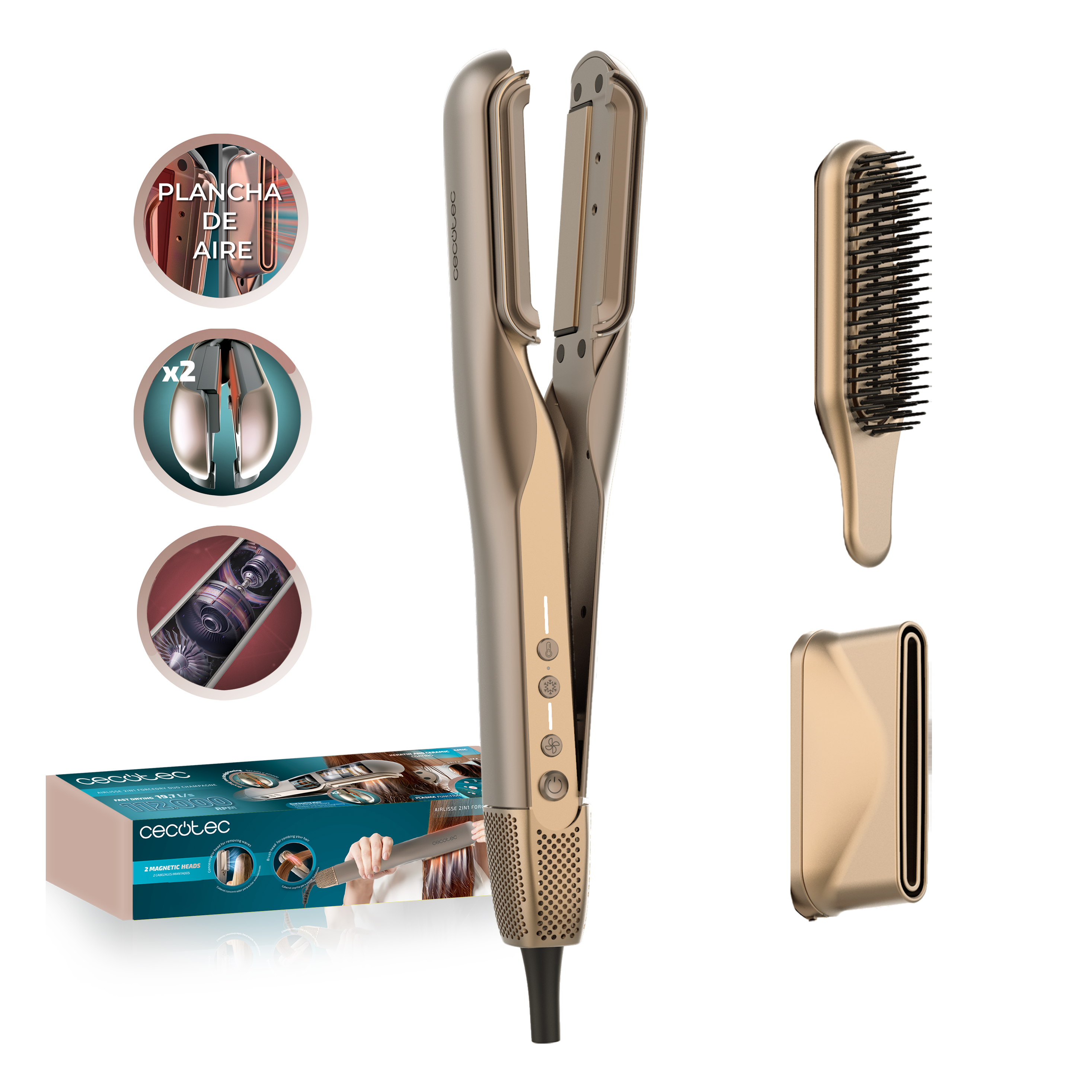 AirLisse 2in1 ForceDry Duo Champagne