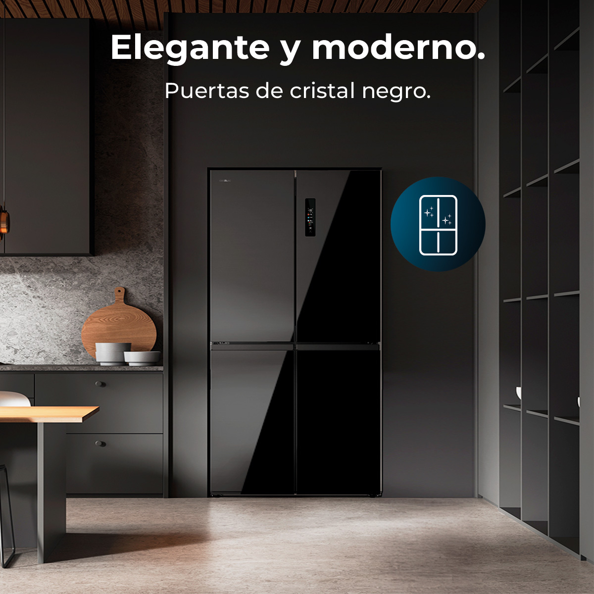 Bolero CoolMarket 4D 601 Black Glass E | Envío, instalación y retirada RAEE gratis – foto detalle 2