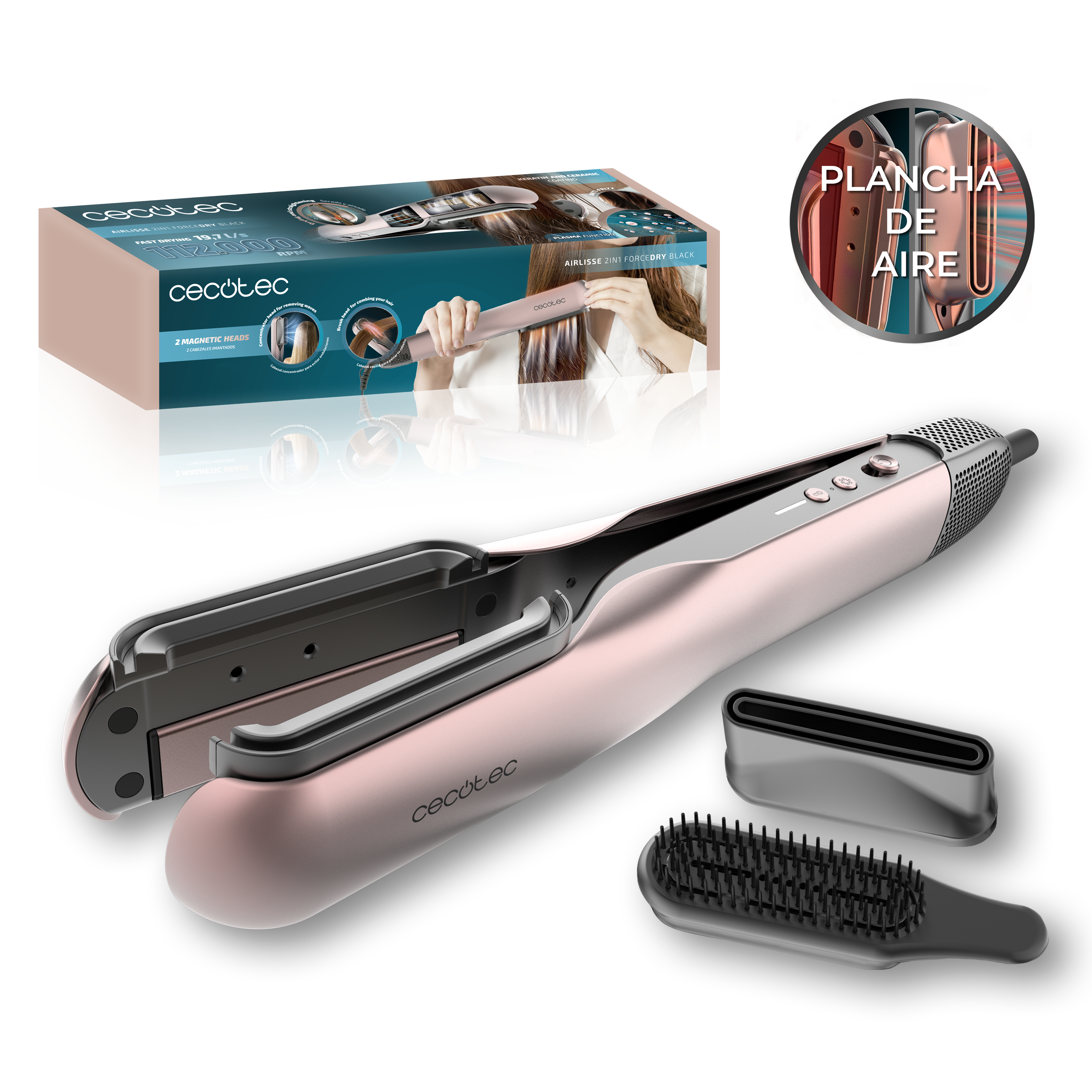 AirLisse 2in1 ForceDry Black