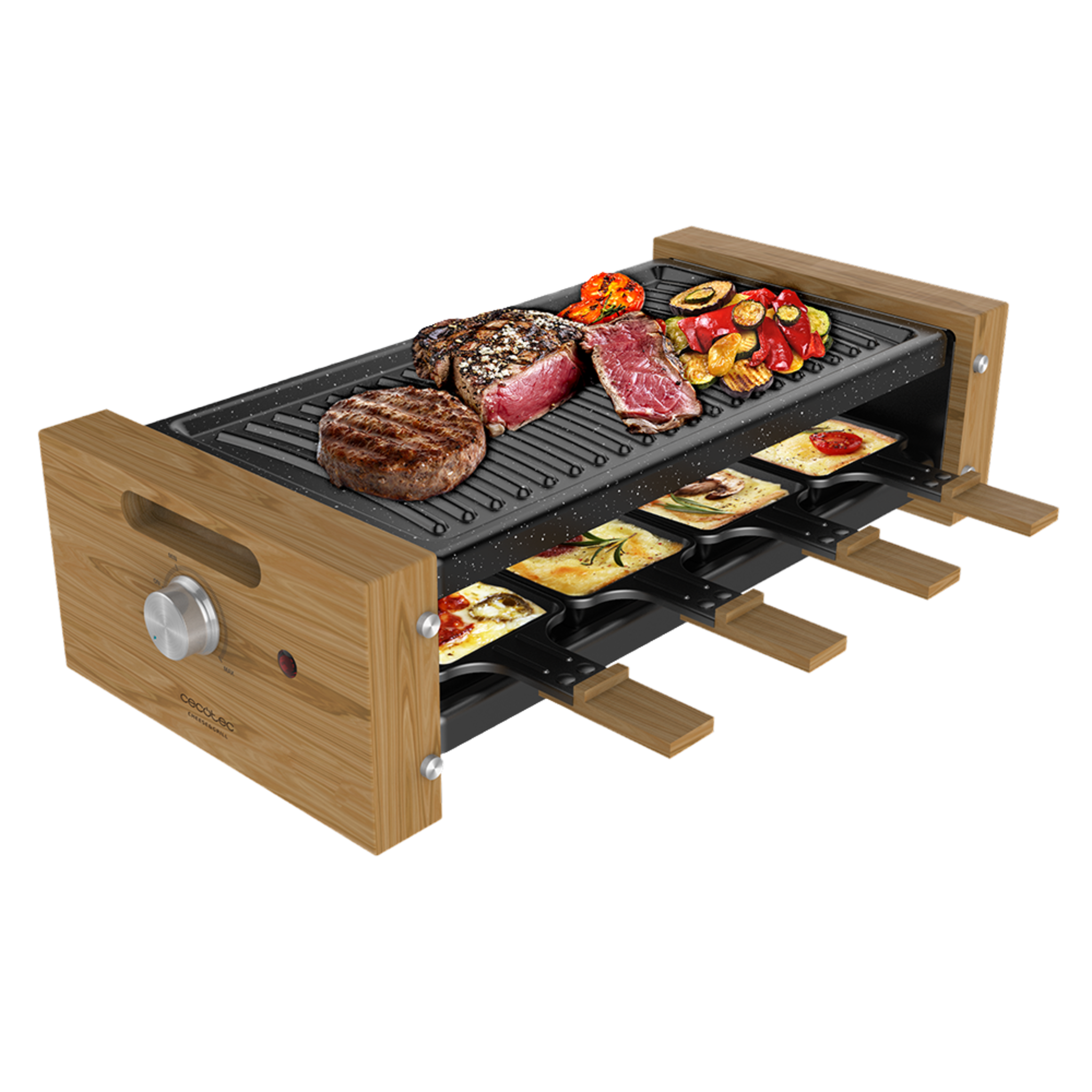 Raclette Cheese&Grill 8200 Wood Black