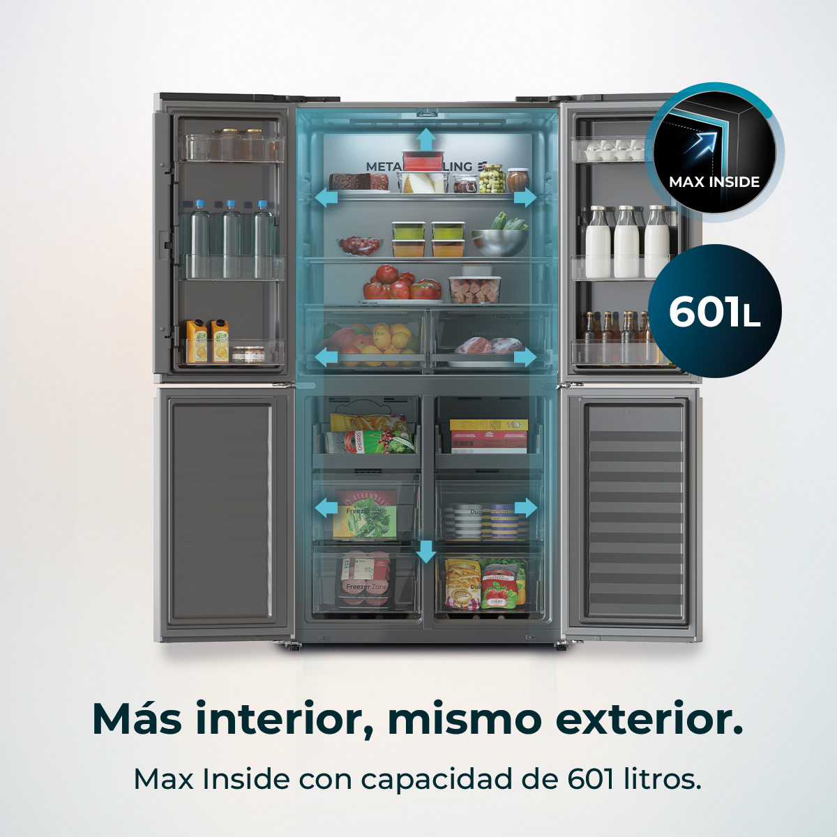 Bolero CoolMarket 4D 601 Black Glass E | Envío, instalación y retirada RAEE gratis – foto detalle 4