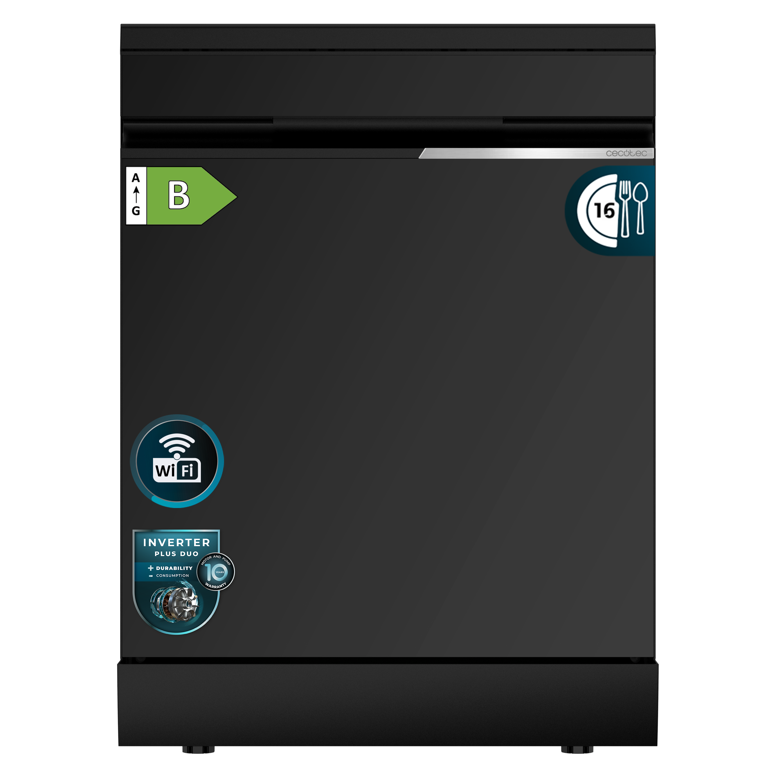 Bolero Aguazero 7000 Matt Black Glass Connected