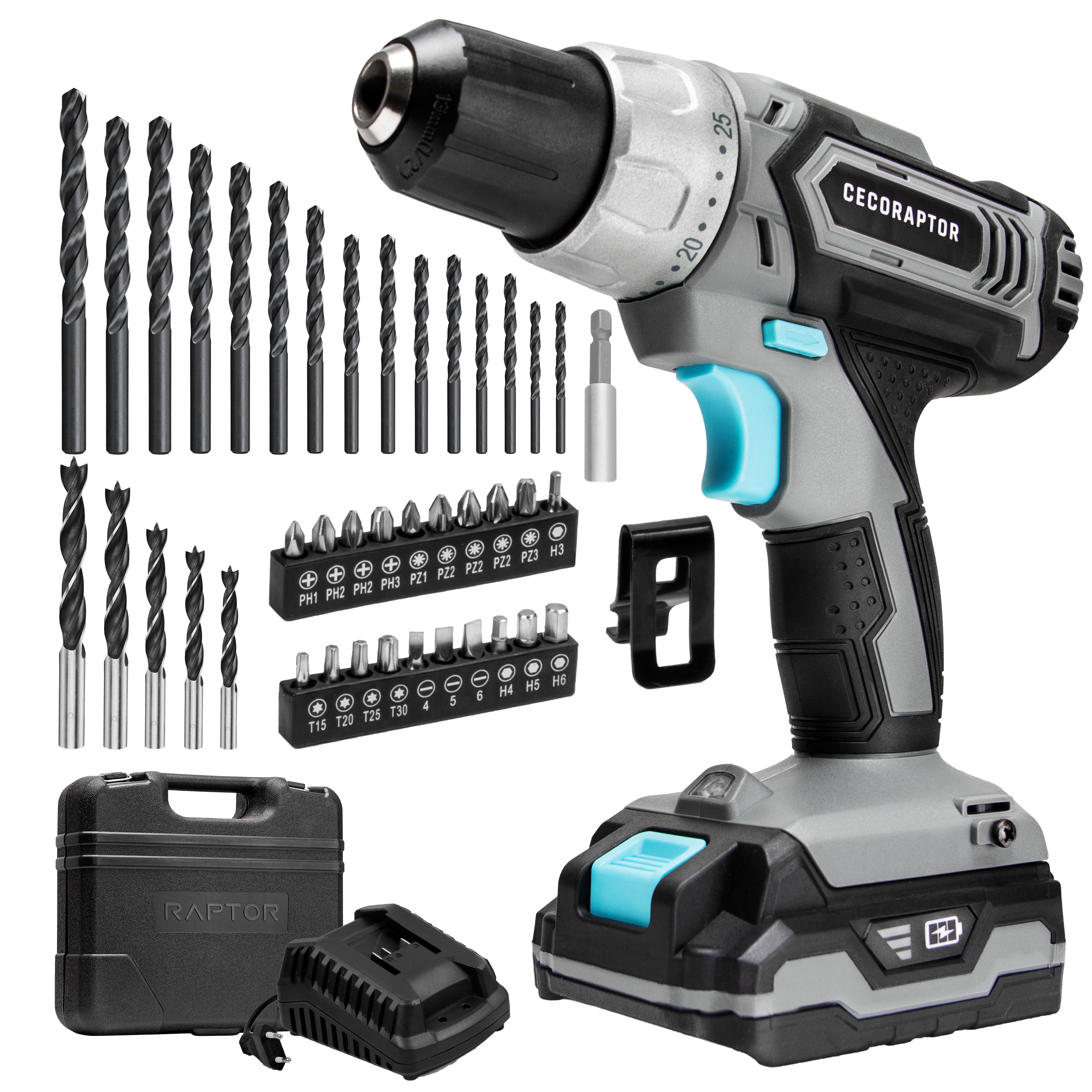 Taladro a batería CecoRaptor Perfect Drill