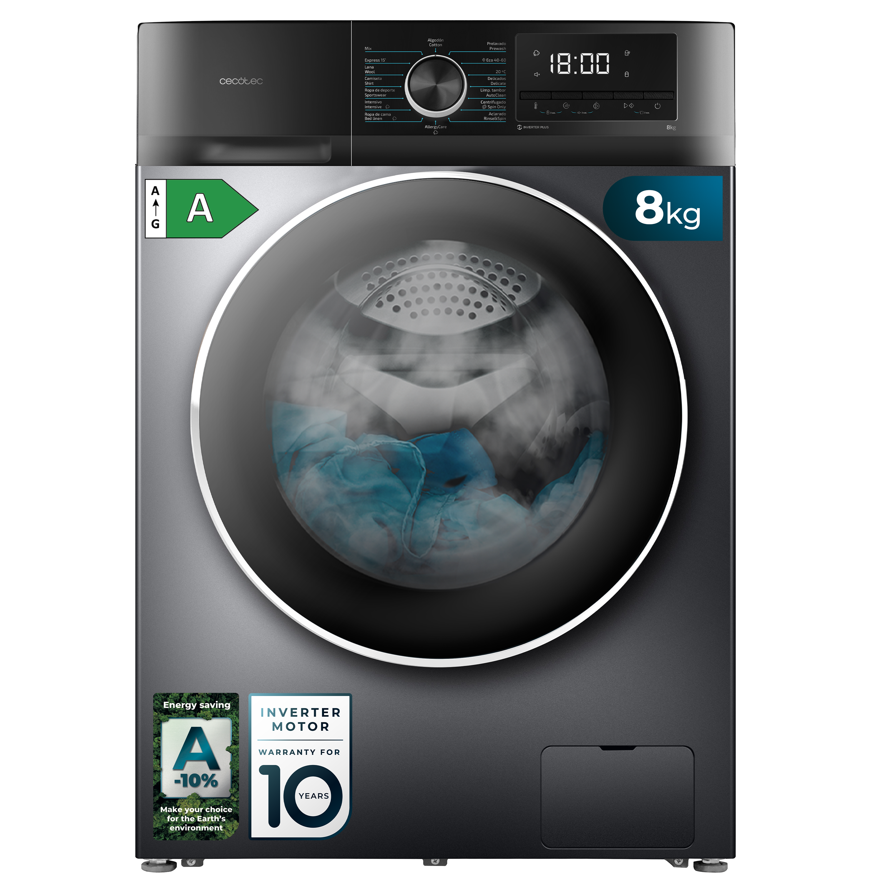 Lavadora Bolero DressCode 8500 Inverter Steel A