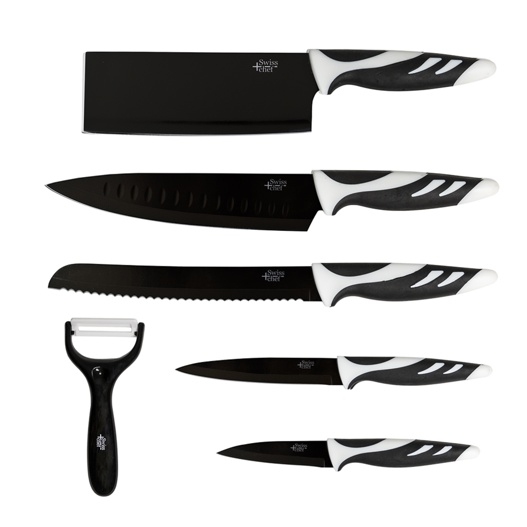 Set 6 cuchillos Swiss Negro