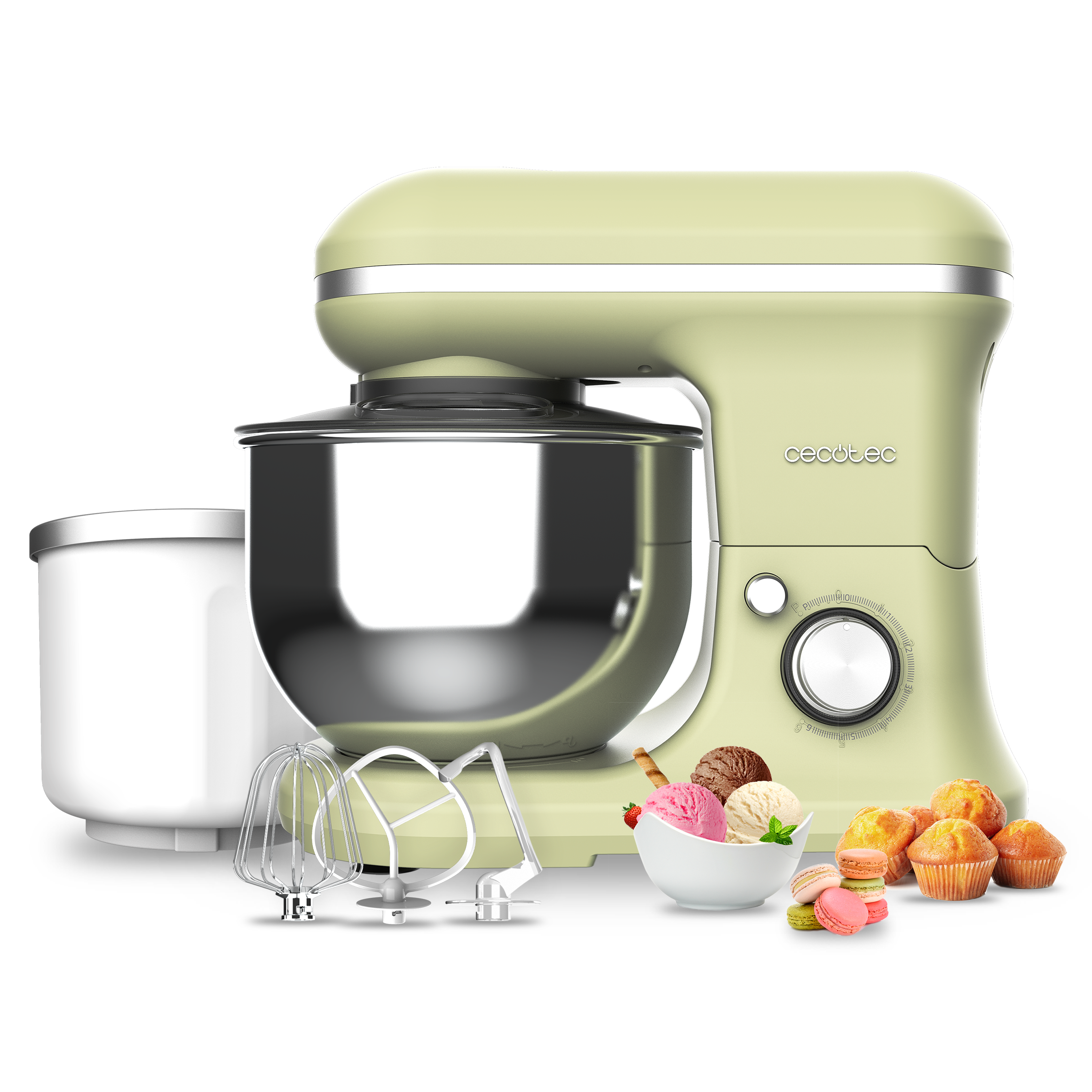 Batidora Amasadora Cecomixer Merengue 5L 1200 Ice-Cream Green