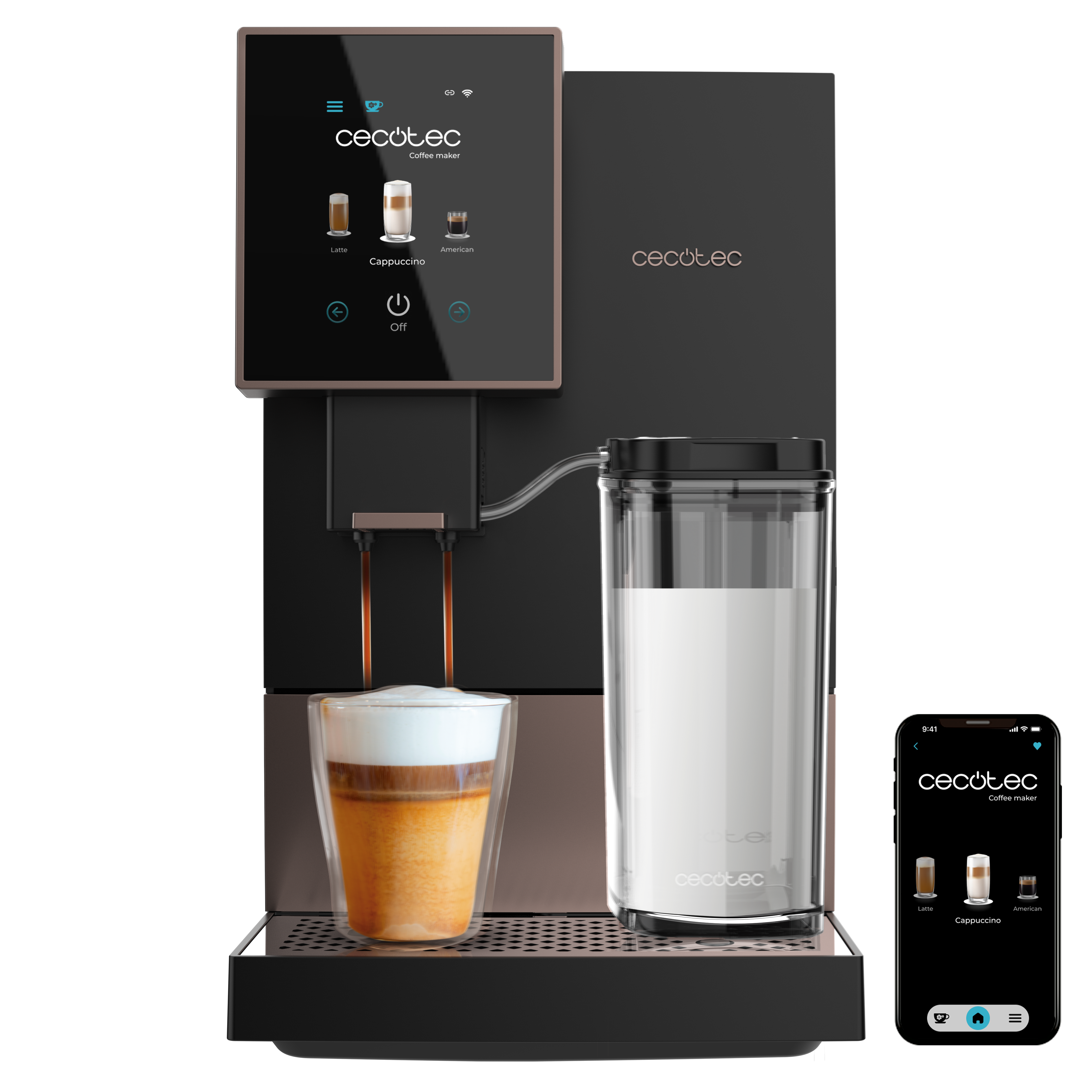 Cremmaet Compactccino Connected Black Rose