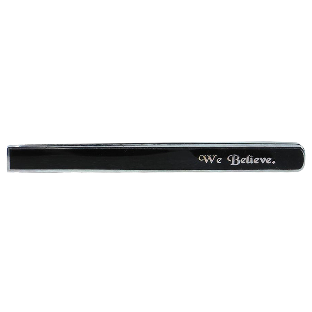 We Believe Antique Silver Tie Bar, , large image number 0