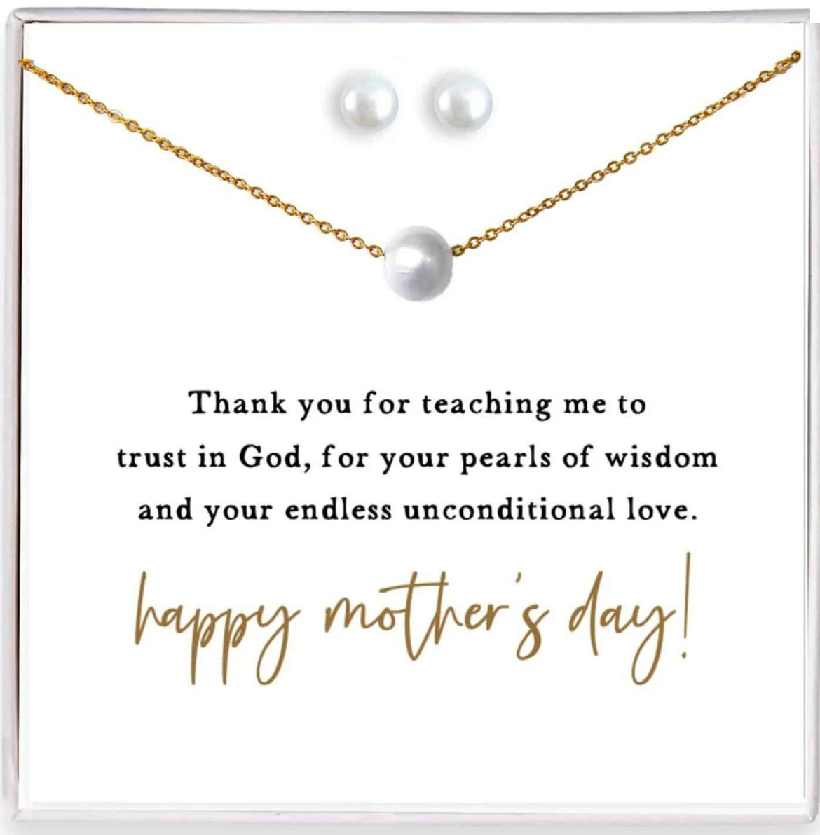 Pearl Necklace and Earring Gift Set, , large