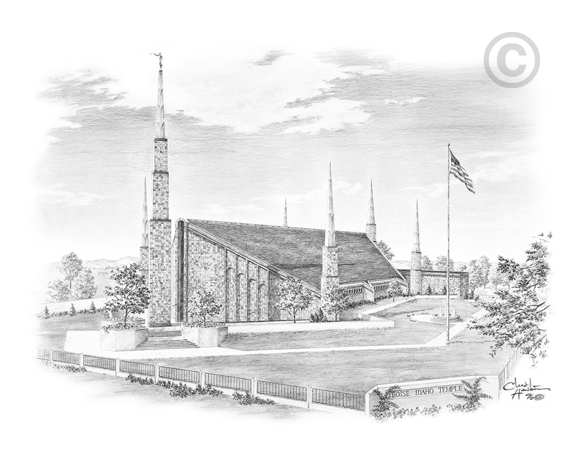 Boise Temple Sketch, , large image number 0