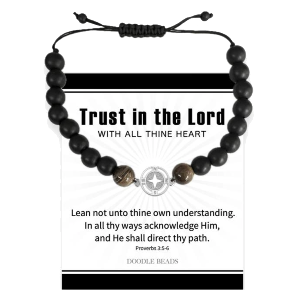 Trust in the Lord Compass Bracelet