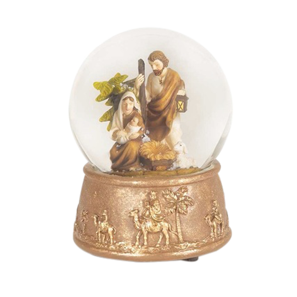 Musical Holy Family Nativity Globe