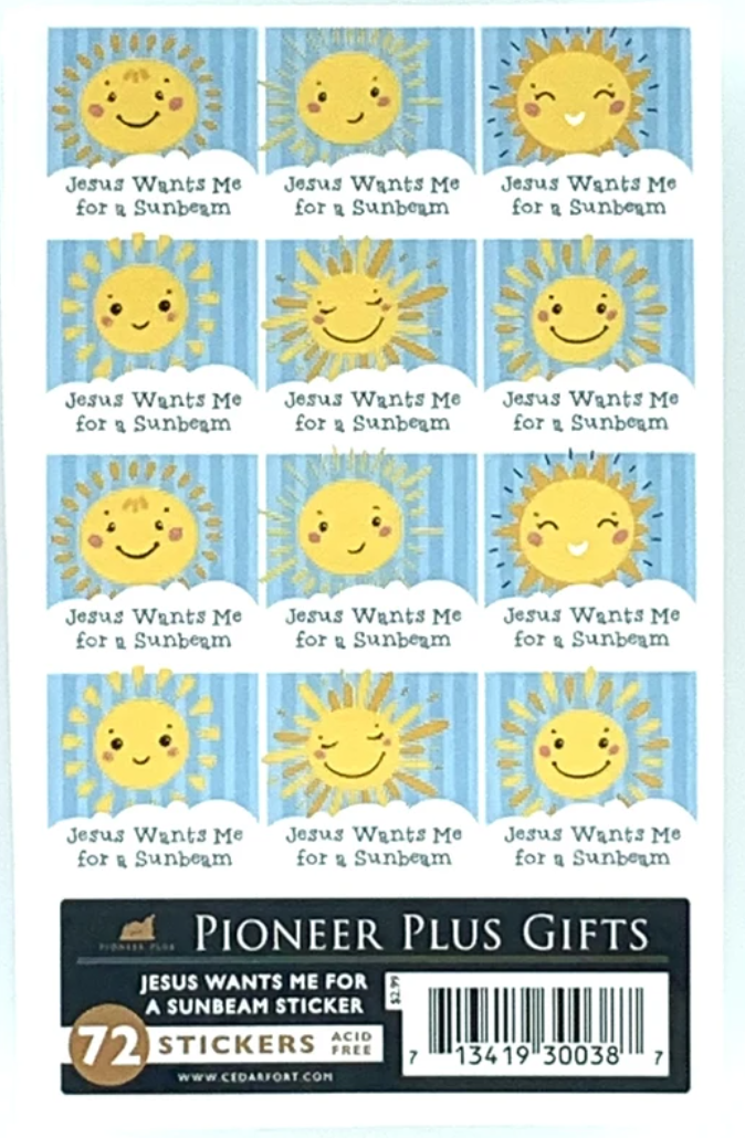 Jesus Wants Me for a Sunbeam Stickers, , large image number 0