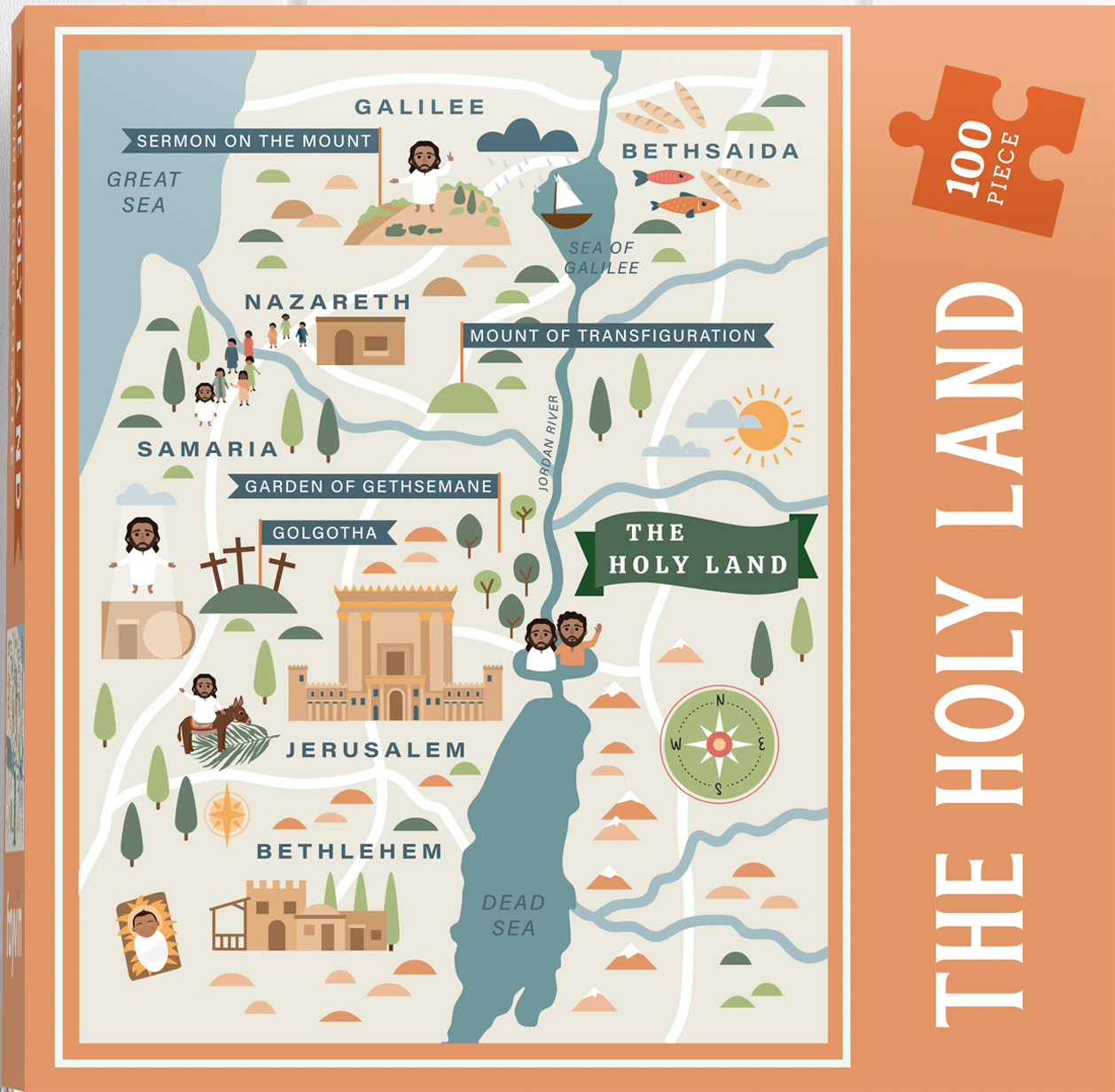 The Holy Land 100 Piece Puzzle, , large image number 0