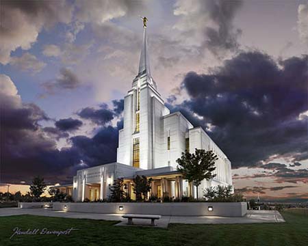 Rexburg Temple: Looking Up Print, , large image number 0