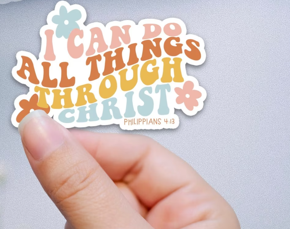 I Can Do All Things 2023 Youth Theme Flower Sticker