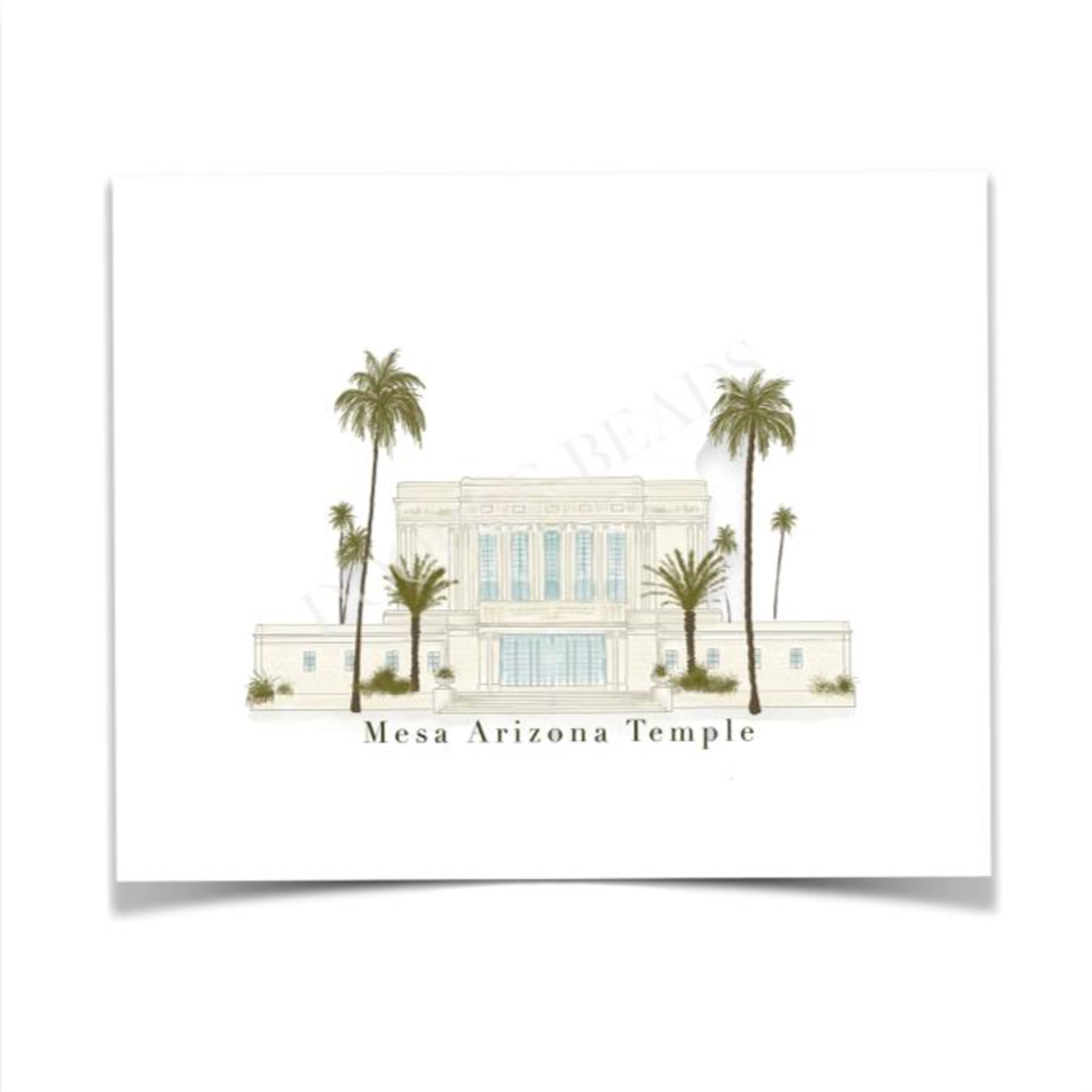 5X7 Mesa AZ Temple - Print, , large image number 0