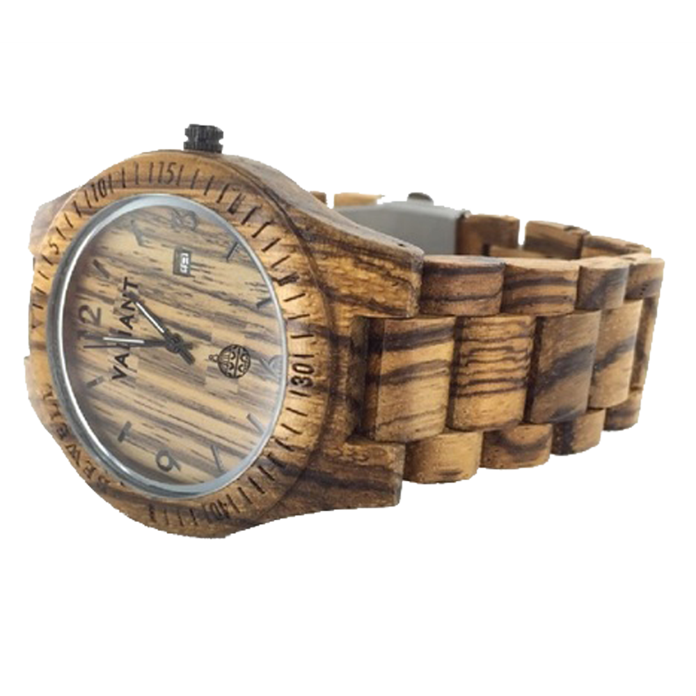 Men's Valiant Zebra Wood Watch, , large image number 0