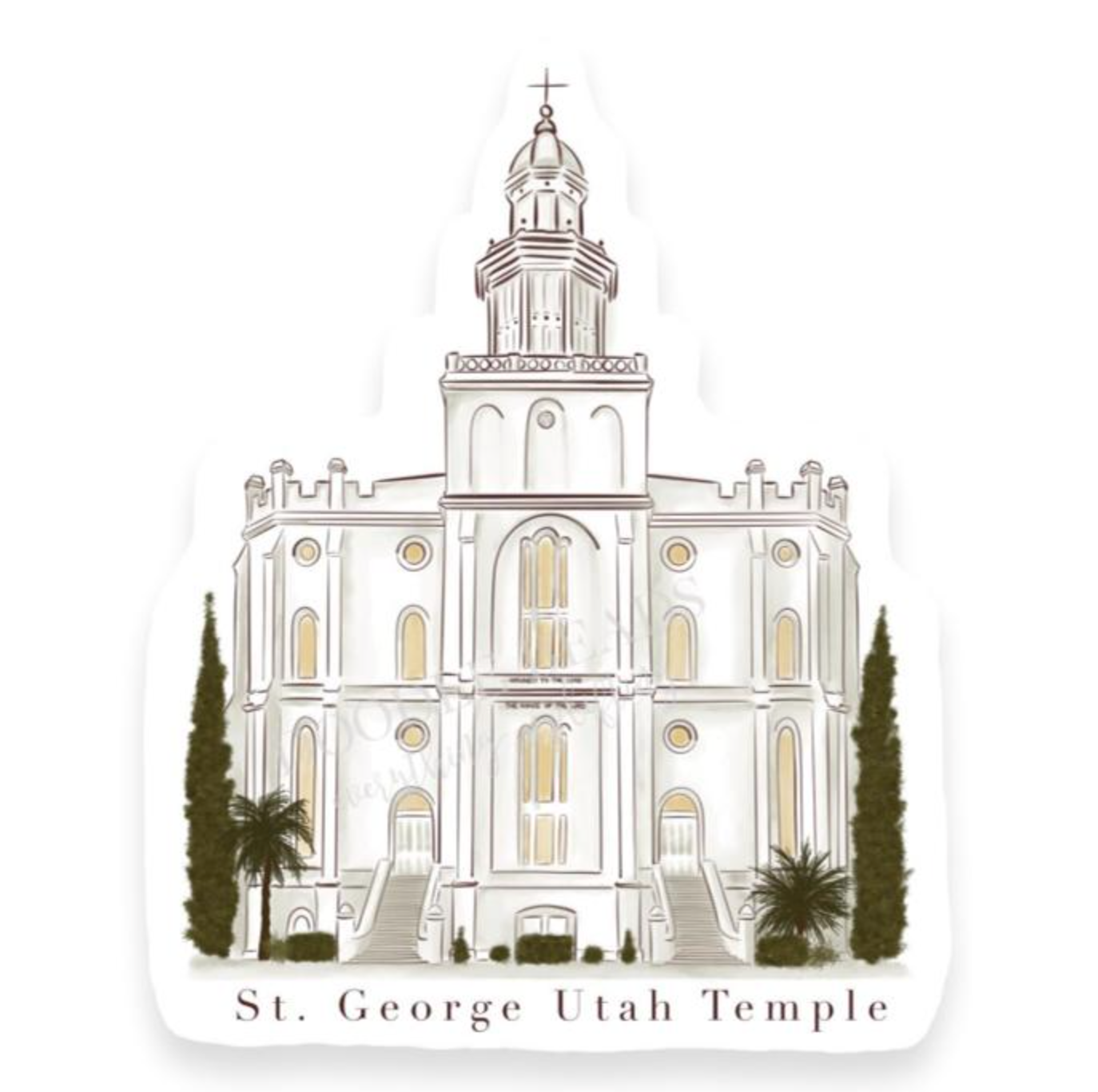 St. George Temple Sticker, , large image number 0
