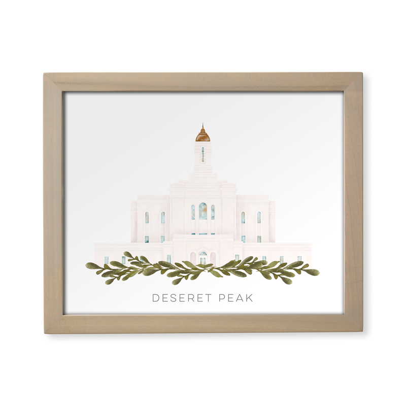 Deseret Peak Utah Temple (13x16 Framed Paper Print)
