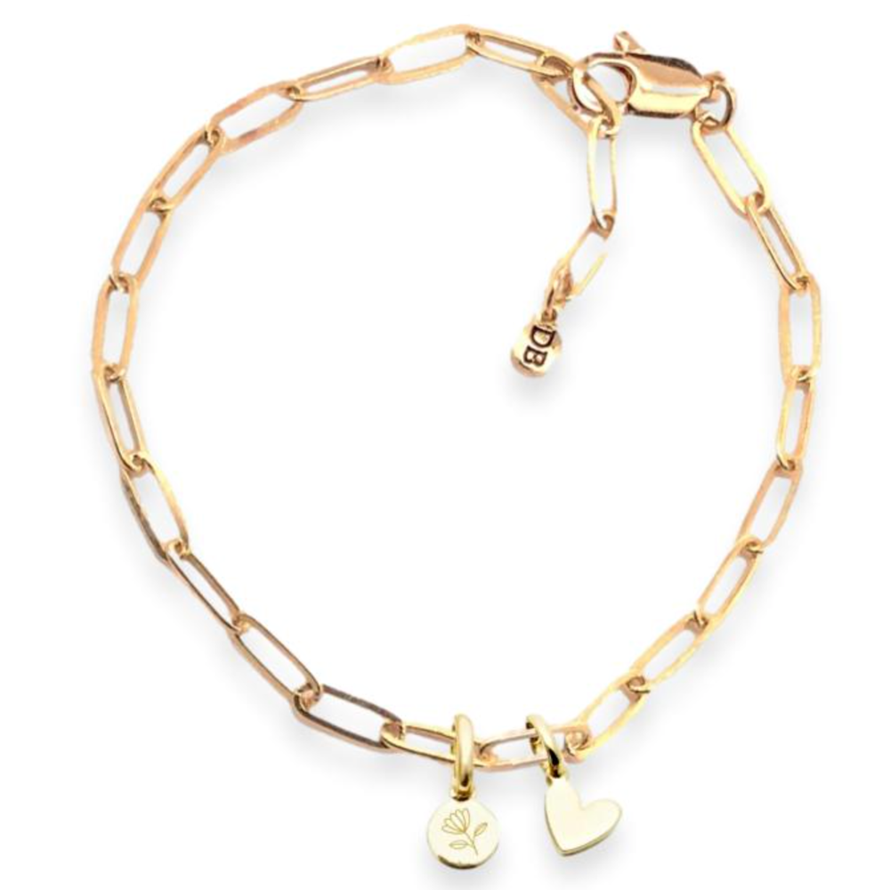 She Blooms Paperclip Bracelet