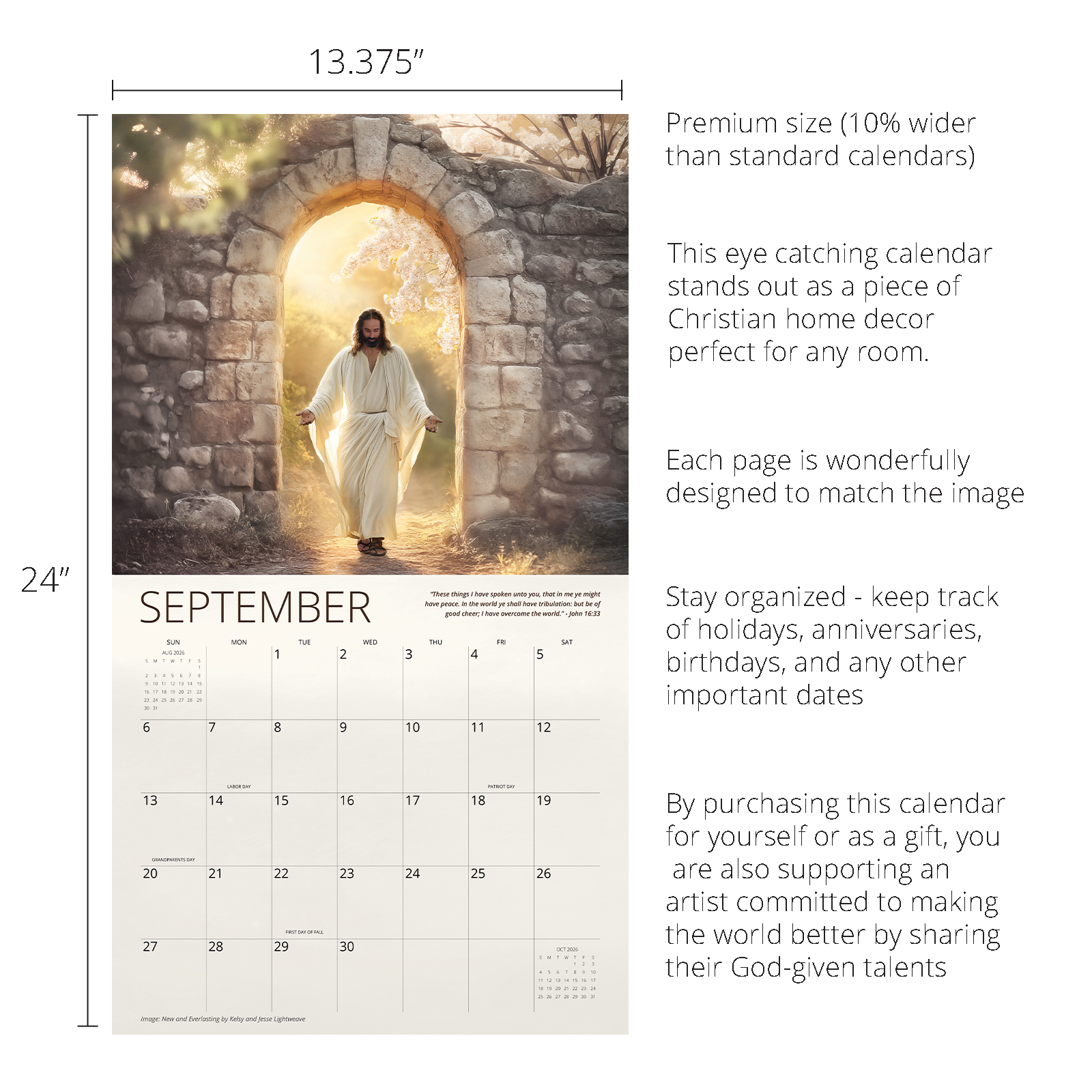 2026 Majestic Savior Calendar, , large image number 2