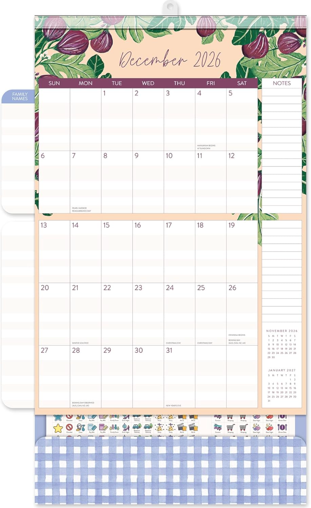 2026 Fruit & Floral Wall Calendar, , large
