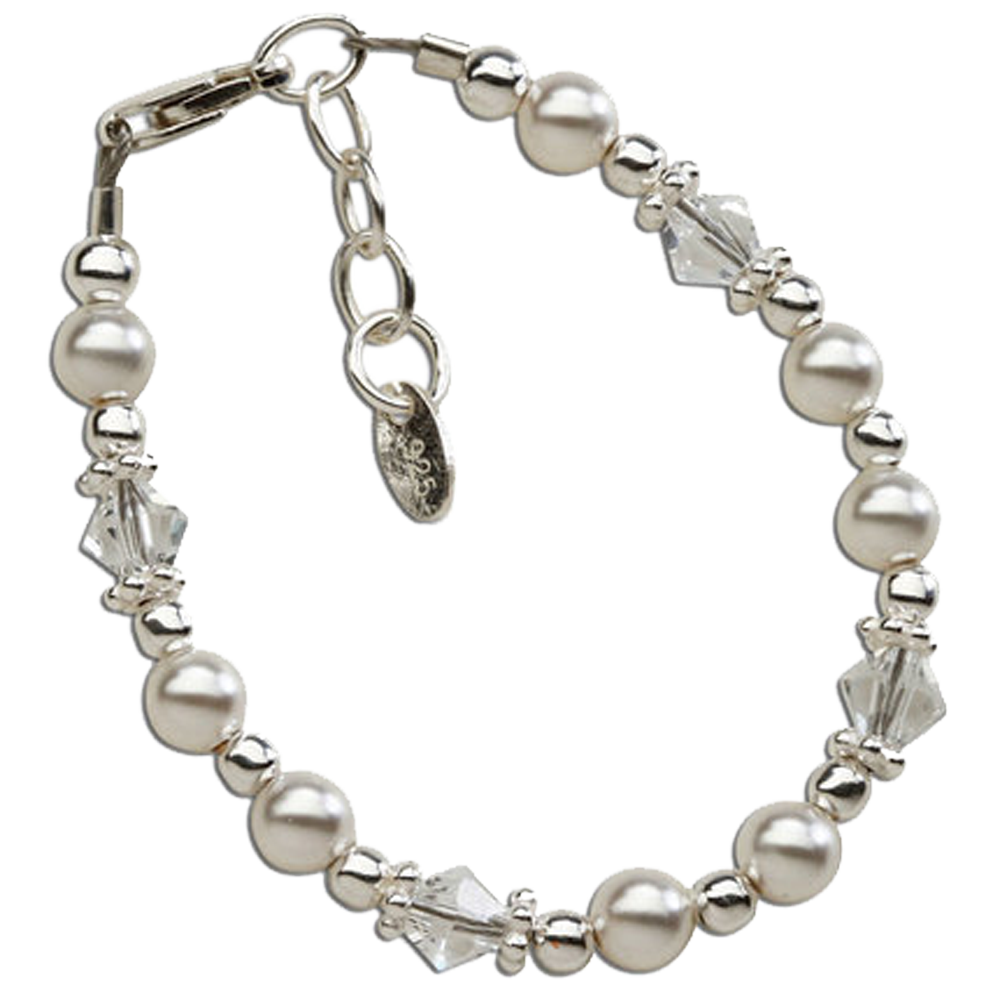 Pearls and Crystal Blessing Bracelet, , large