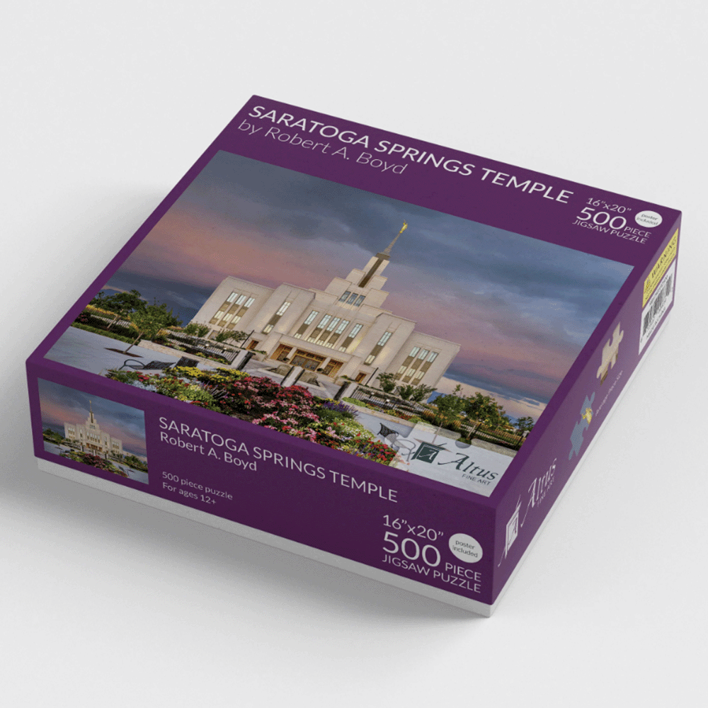 Puzzle Saratoga Springs Temple 500 Piece Robert Boyd