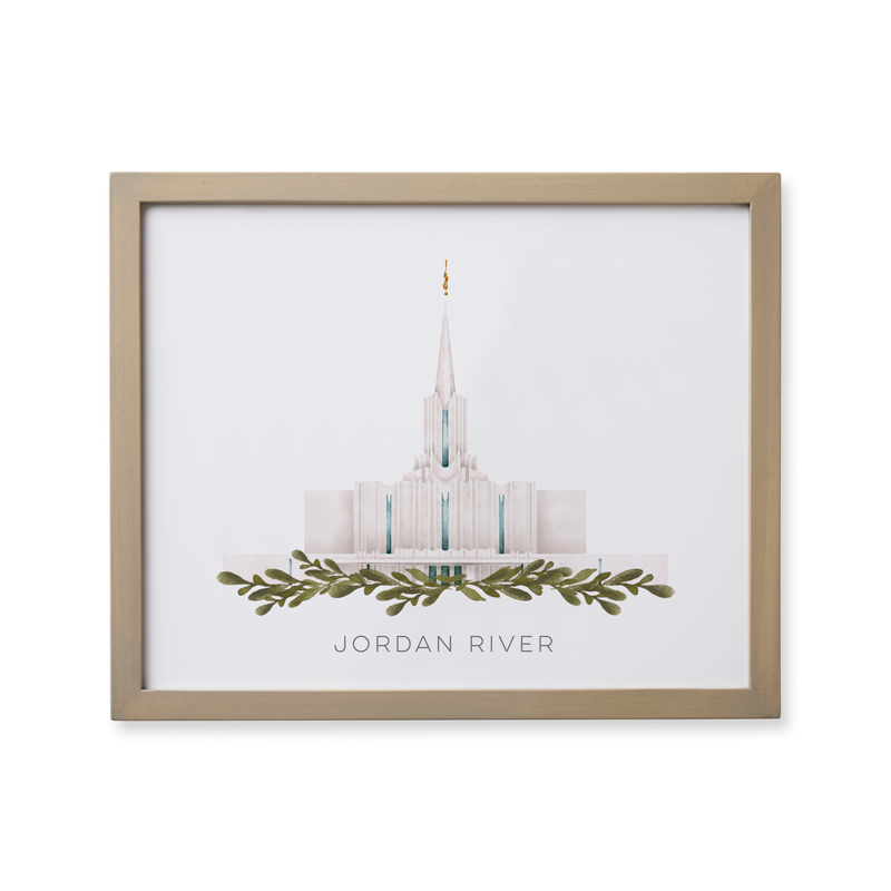 Jordan River Utah Temple (18x22 Framed Paper Print)