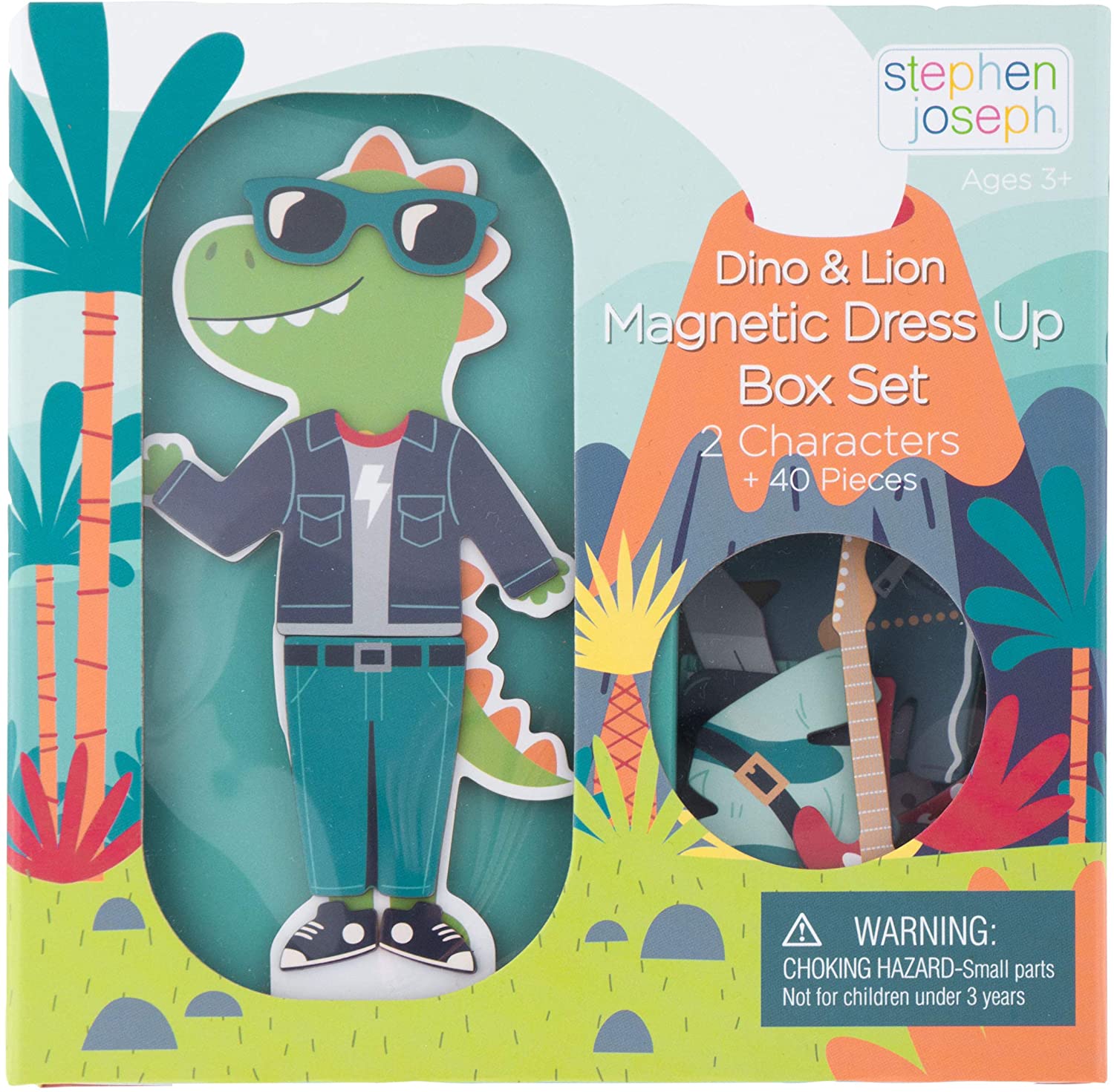 Dino and Lion Magnetic Dress Up Box Set, , large image number 0