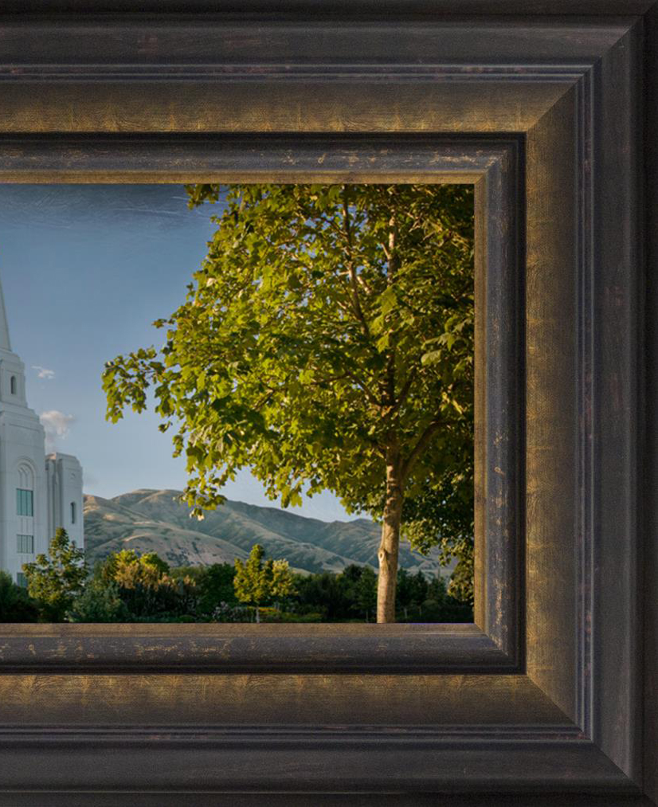 Brigham City Temple, the Day Dawn is Breaking (19x48 Canvas Framed Art), , large image number 2