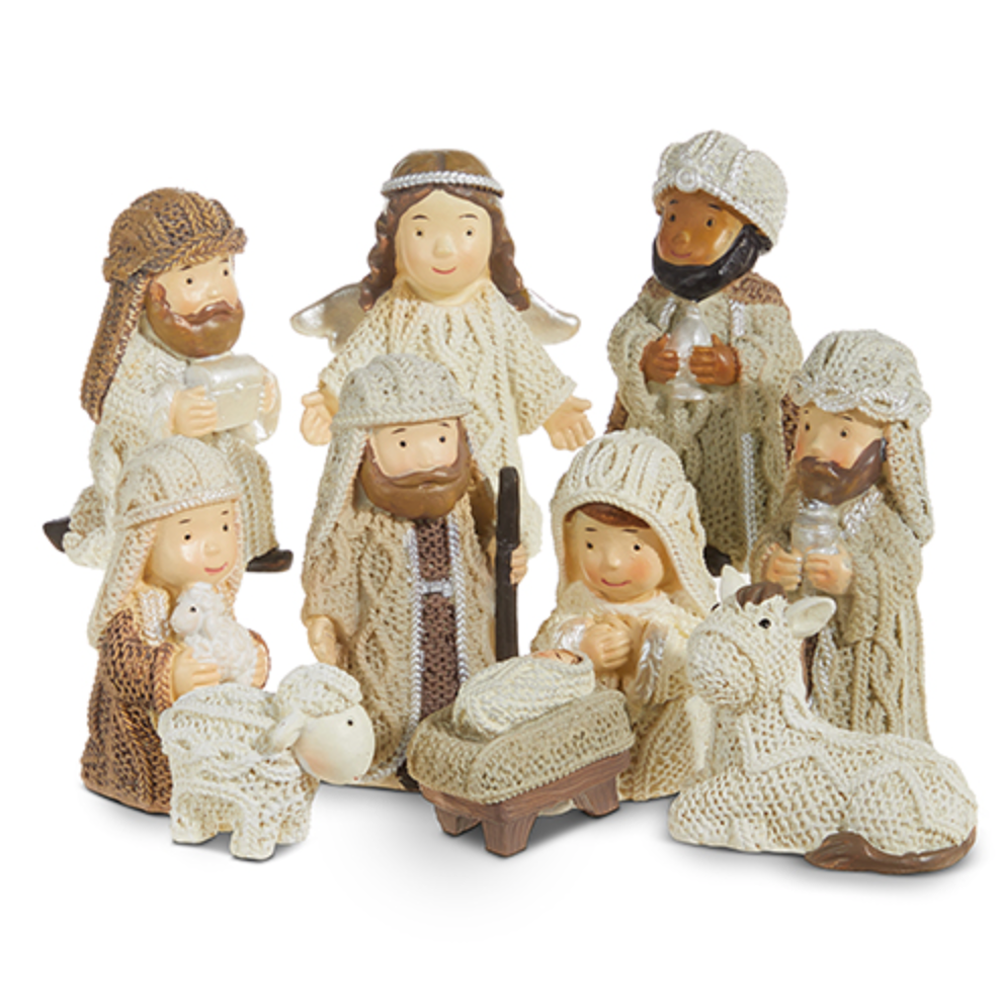 Kinder Joy Resin Textured Nativity