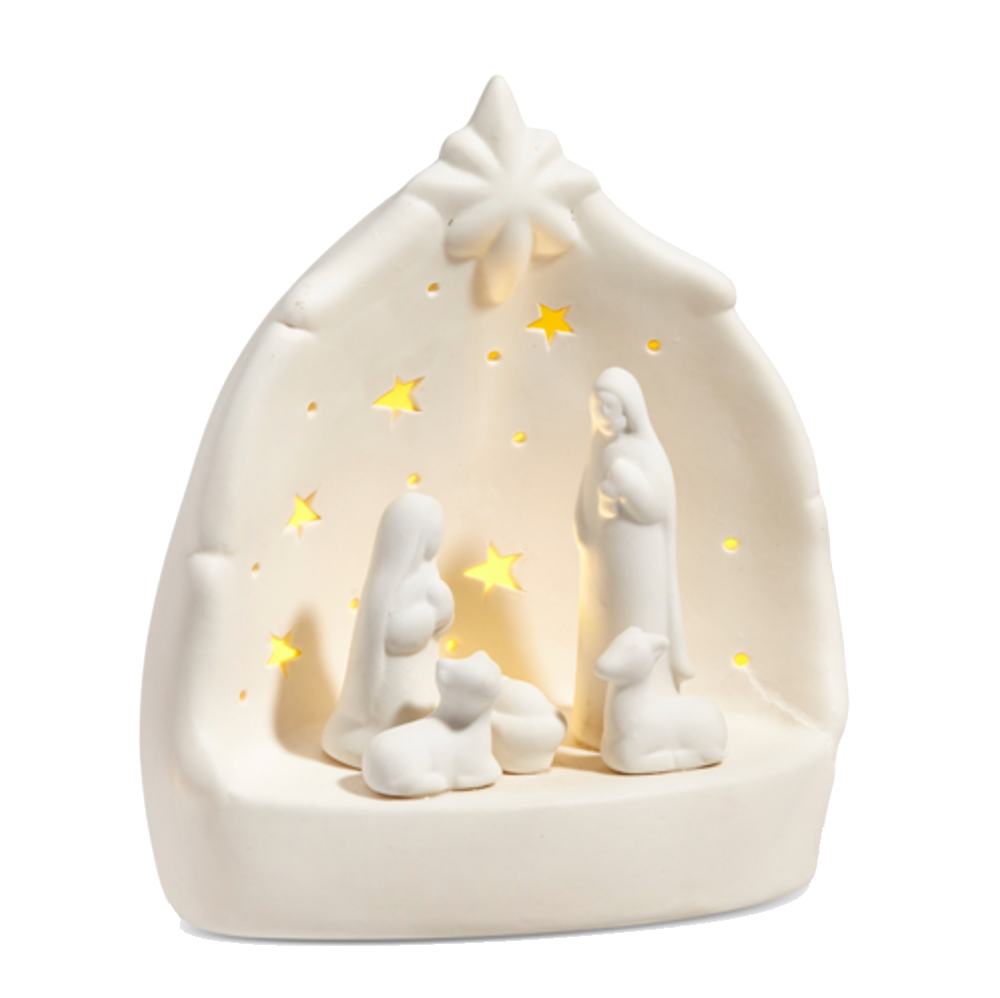Light-up Porcelain Nativity