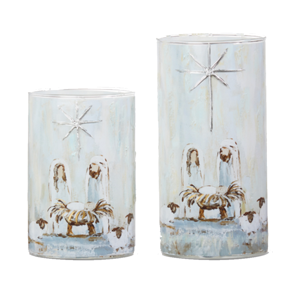 Holy Family Glass Nativity Containers
